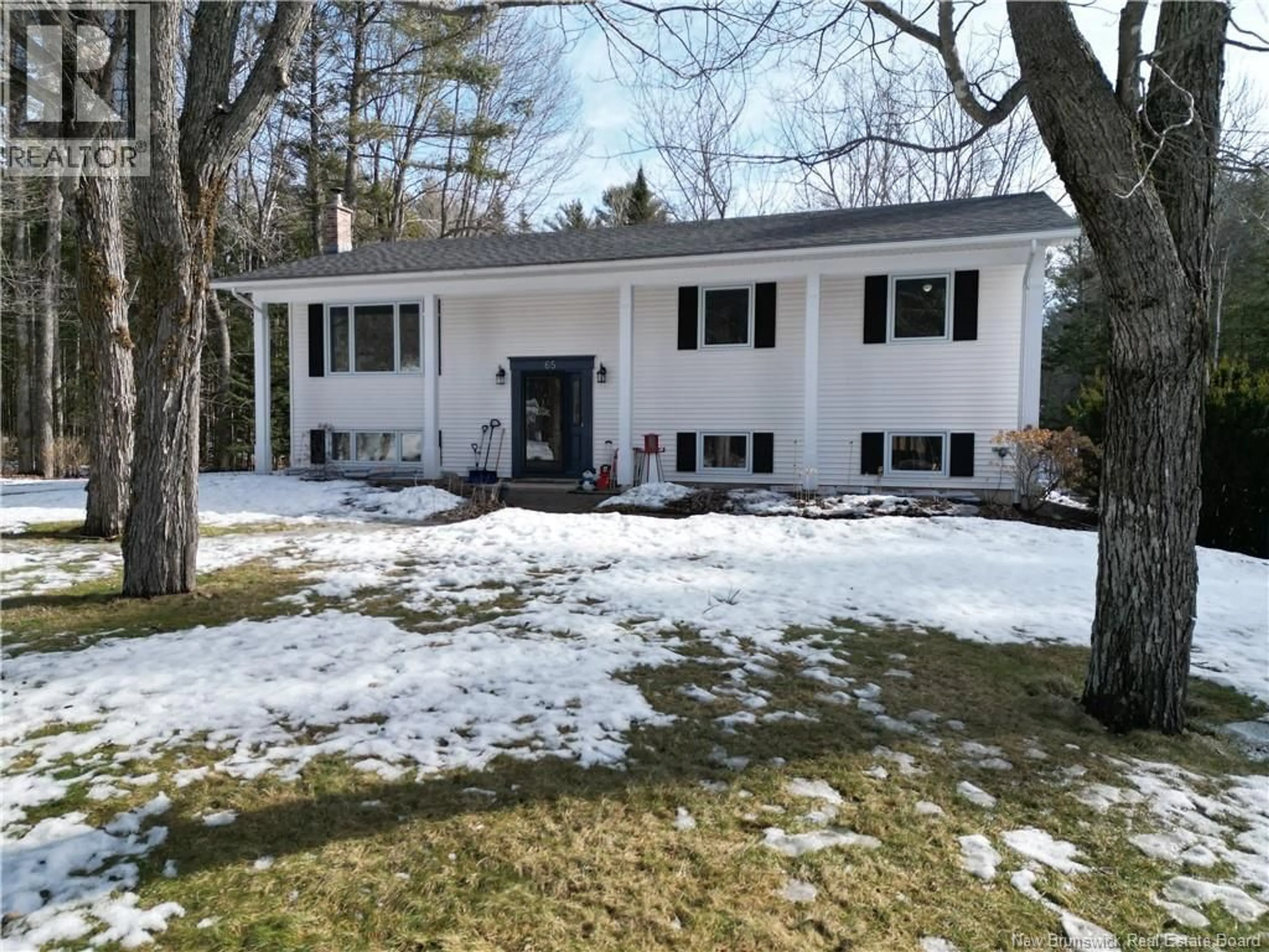 Home with vinyl exterior material, street for 65 MILKY WAY DRIVE, Hanwell New Brunswick E3C1M7