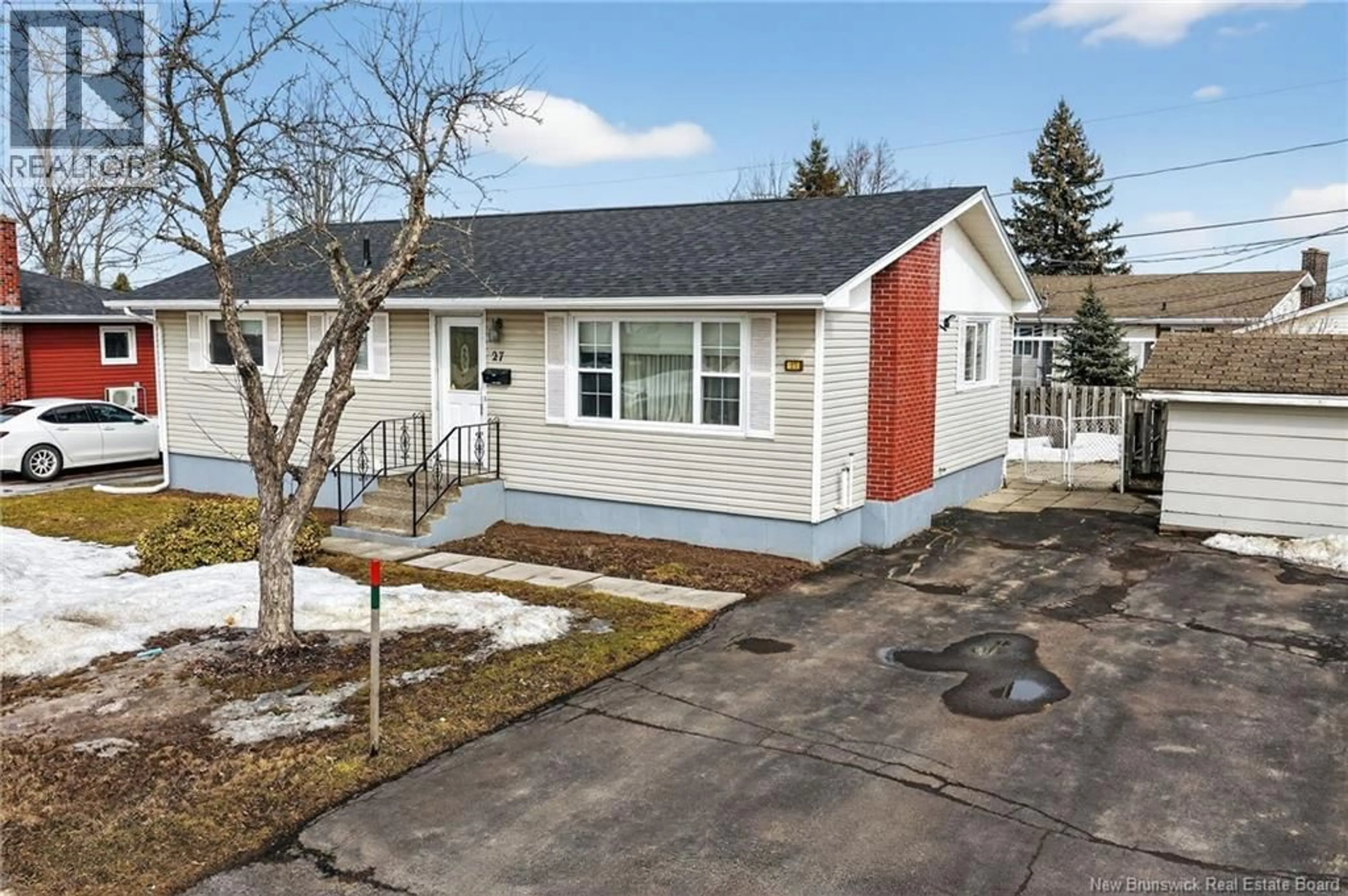 Home with vinyl exterior material, street for 27 MILLER DRIVE, Moncton New Brunswick E1C7T3