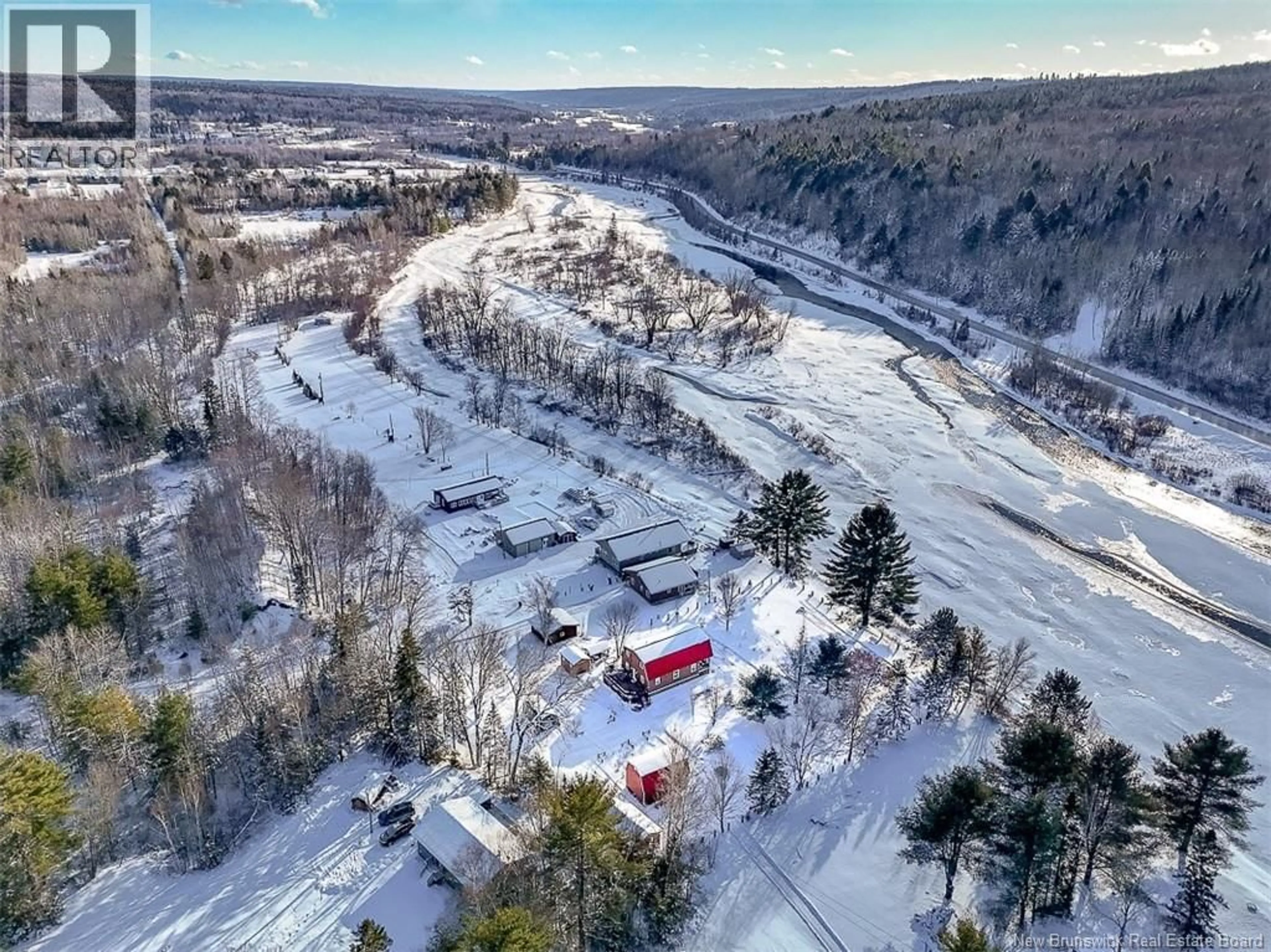A pic from outside/outdoor area/front of a property/back of a property/a pic from drone, mountain view for 22 COTTAGE LANE, Durham Bridge New Brunswick E6C1R1