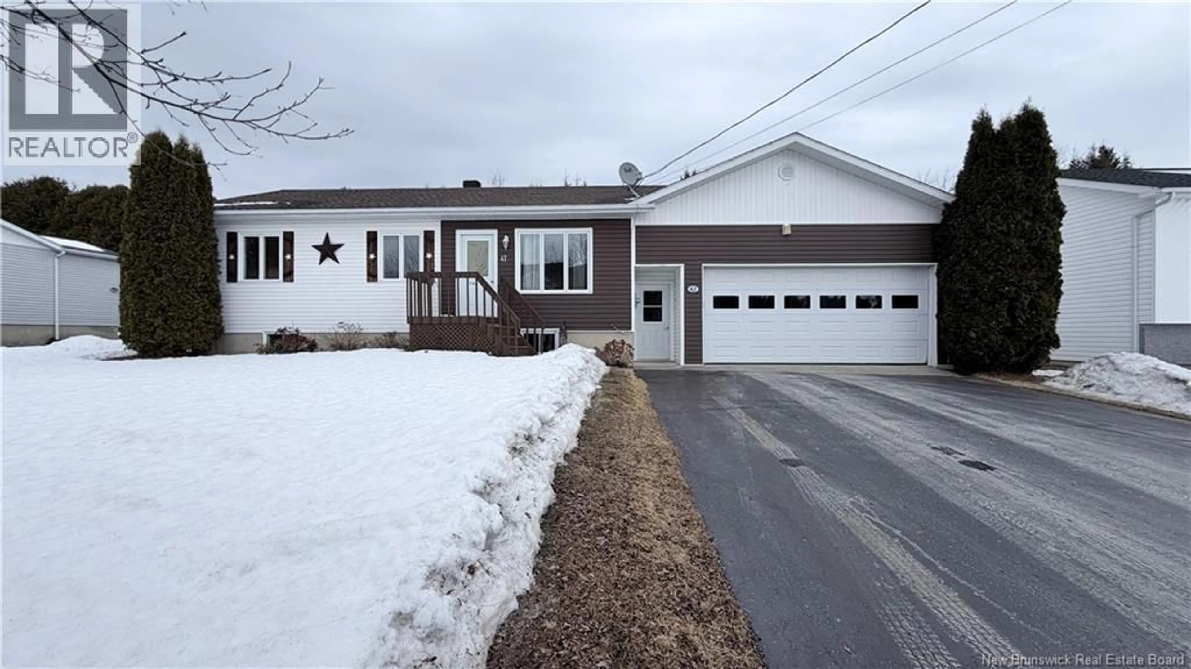 Home with vinyl exterior material, street for 47 2E AVENUE, Clair New Brunswick E7A2A9