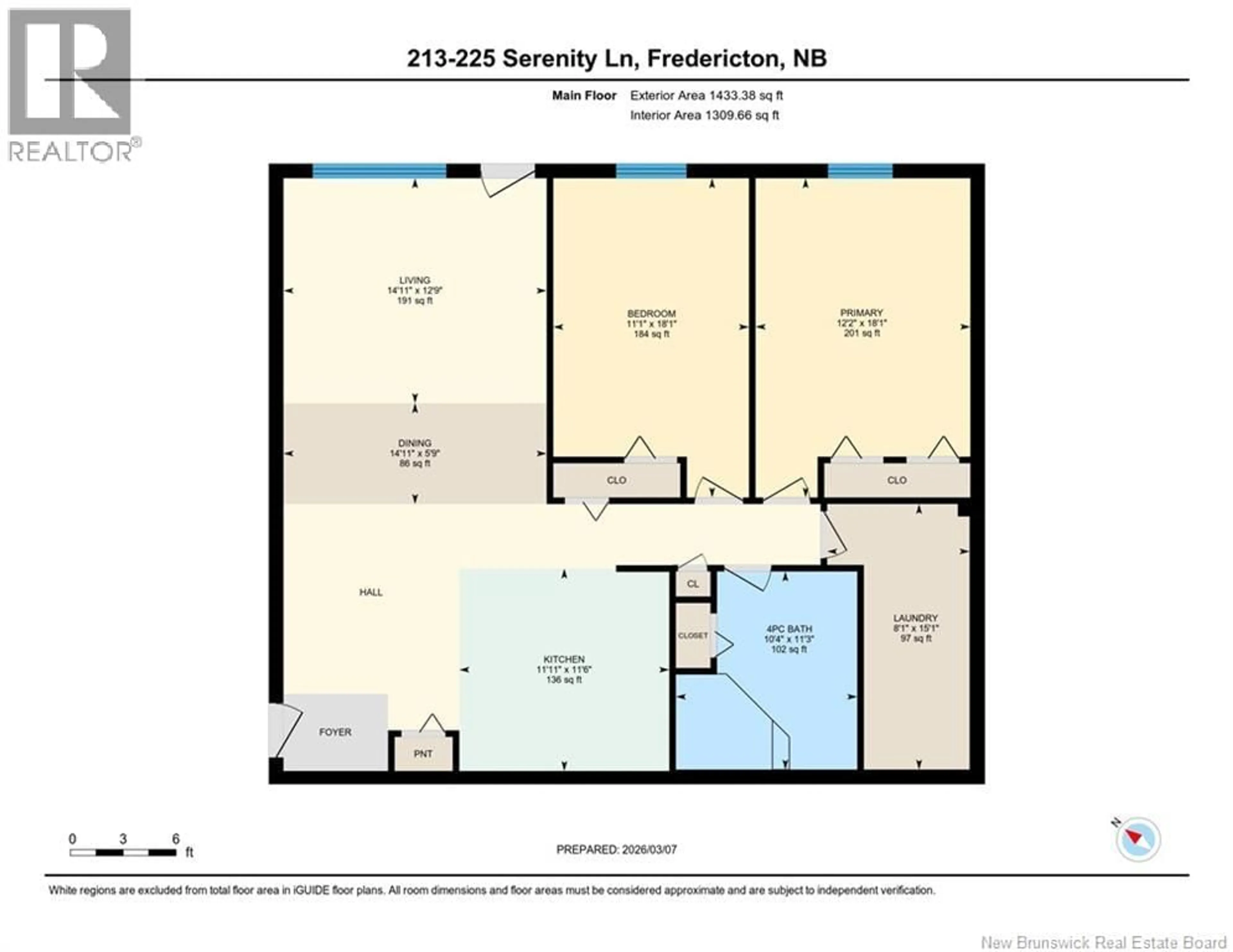 Floor plan for 213 - 225 SERENITY LANE, Fredericton New Brunswick E3B0H1