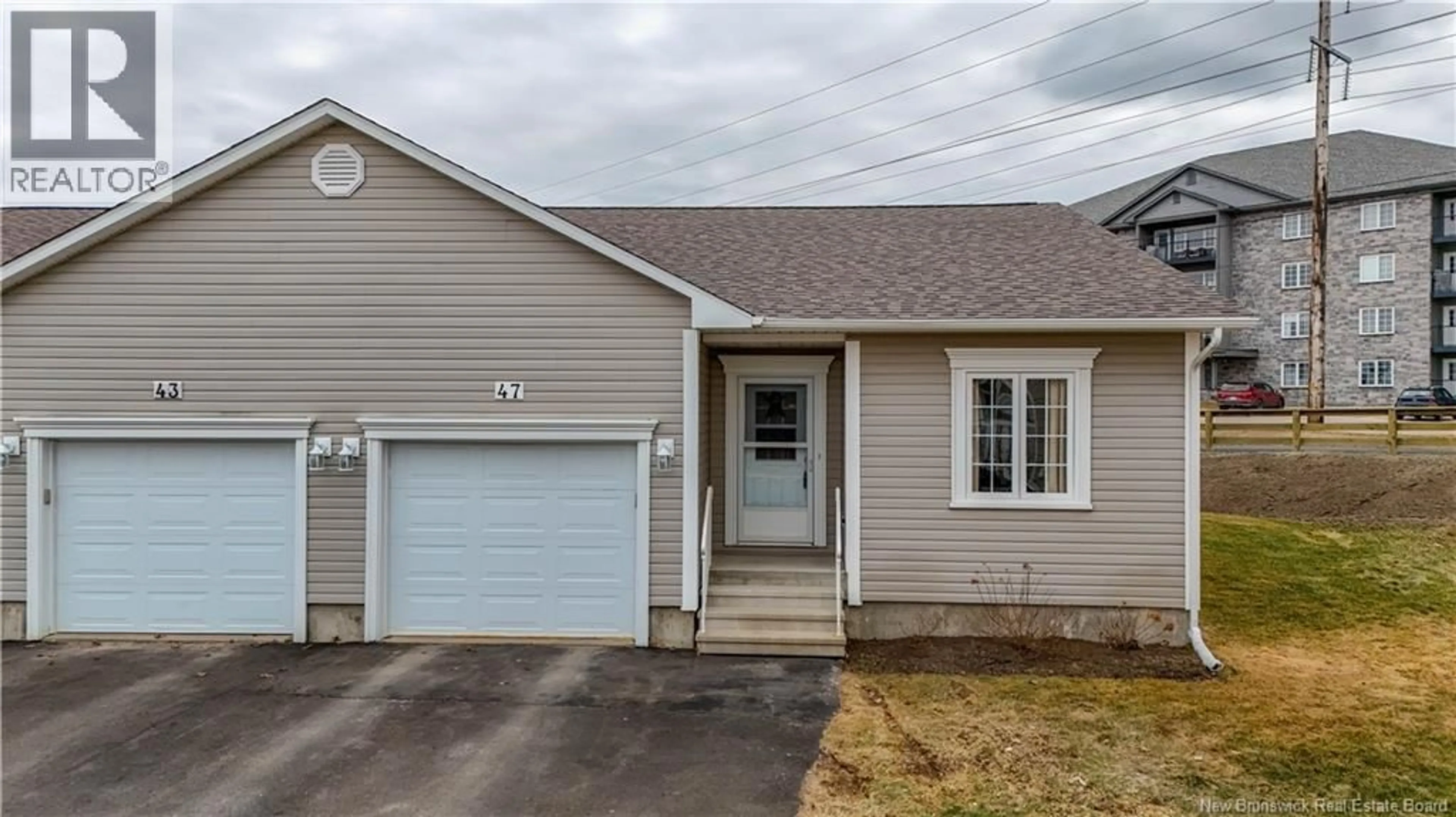 Home with vinyl exterior material, street for 47 RIDGELINE CRESCENT, Fredericton New Brunswick E3C0E9