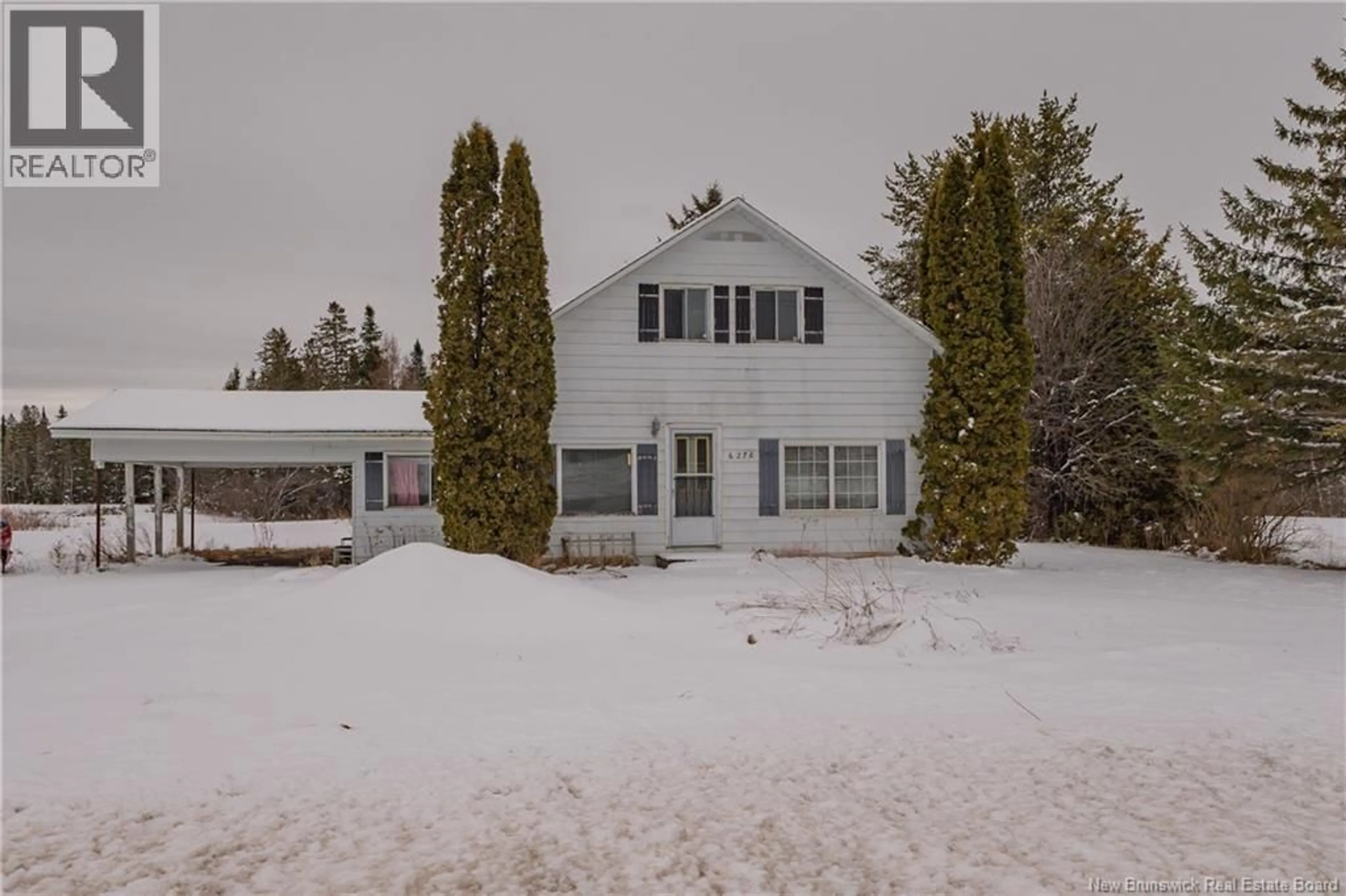 A pic from outside/outdoor area/front of a property/back of a property/a pic from drone, street for 6276 RTE 10, Upper Salmon Creek New Brunswick E4A1C5