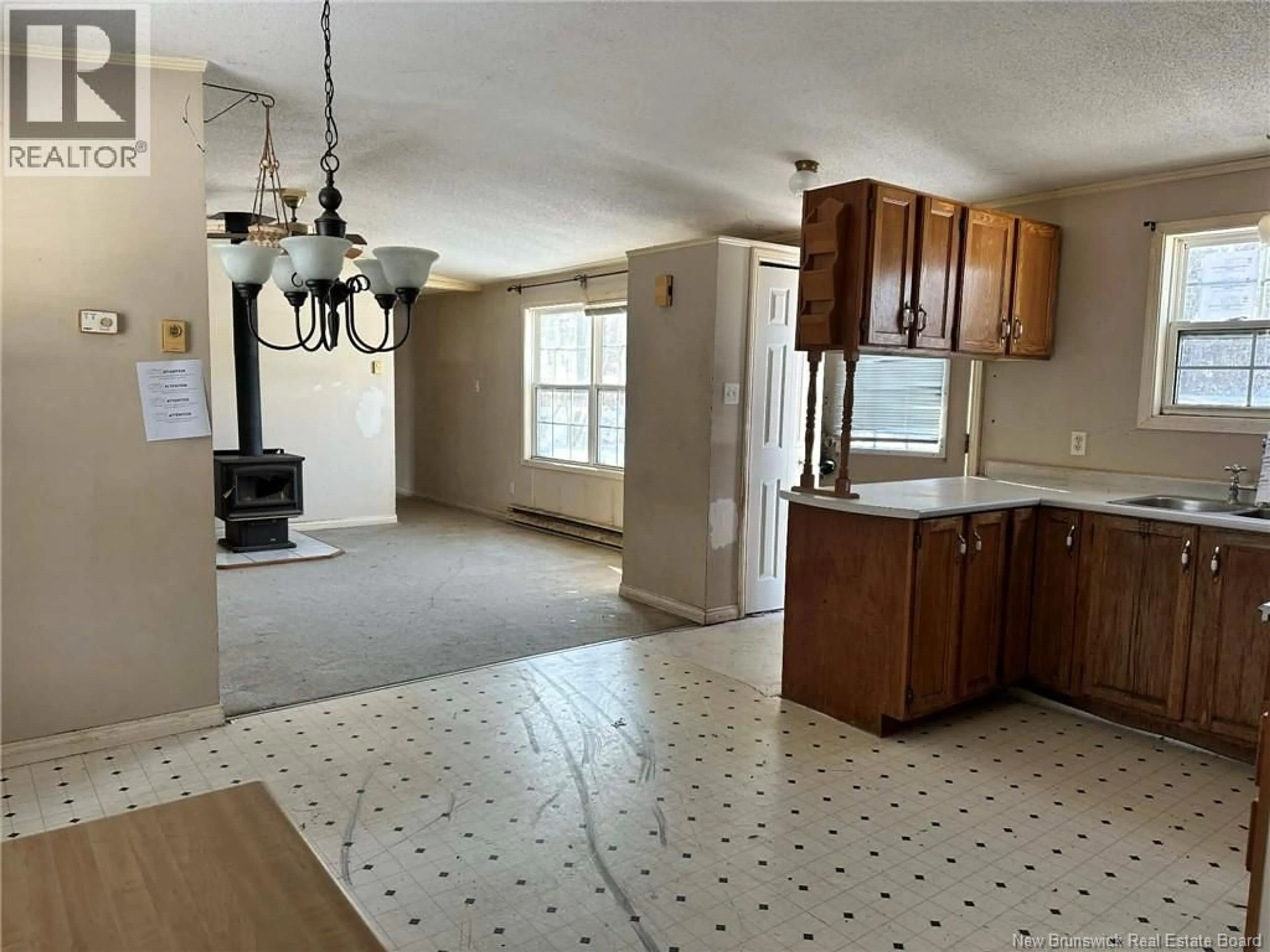 Open concept kitchen, ceramic/tile floor for 211 ROUTE 635, Harvey New Brunswick E6K3P3