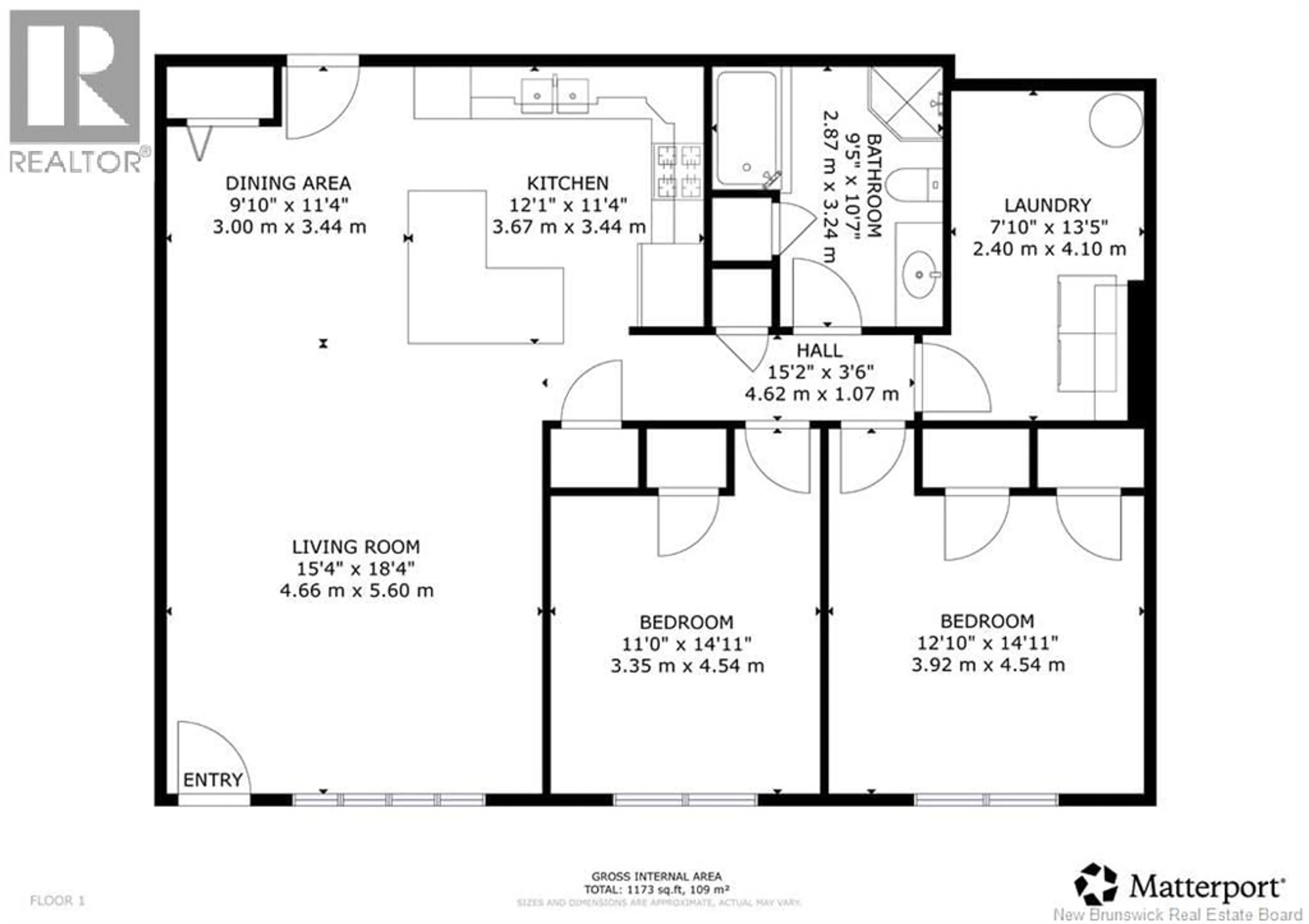 Floor plan for 220 - 155 LIAN STREET, Fredericton New Brunswick E3C0L9