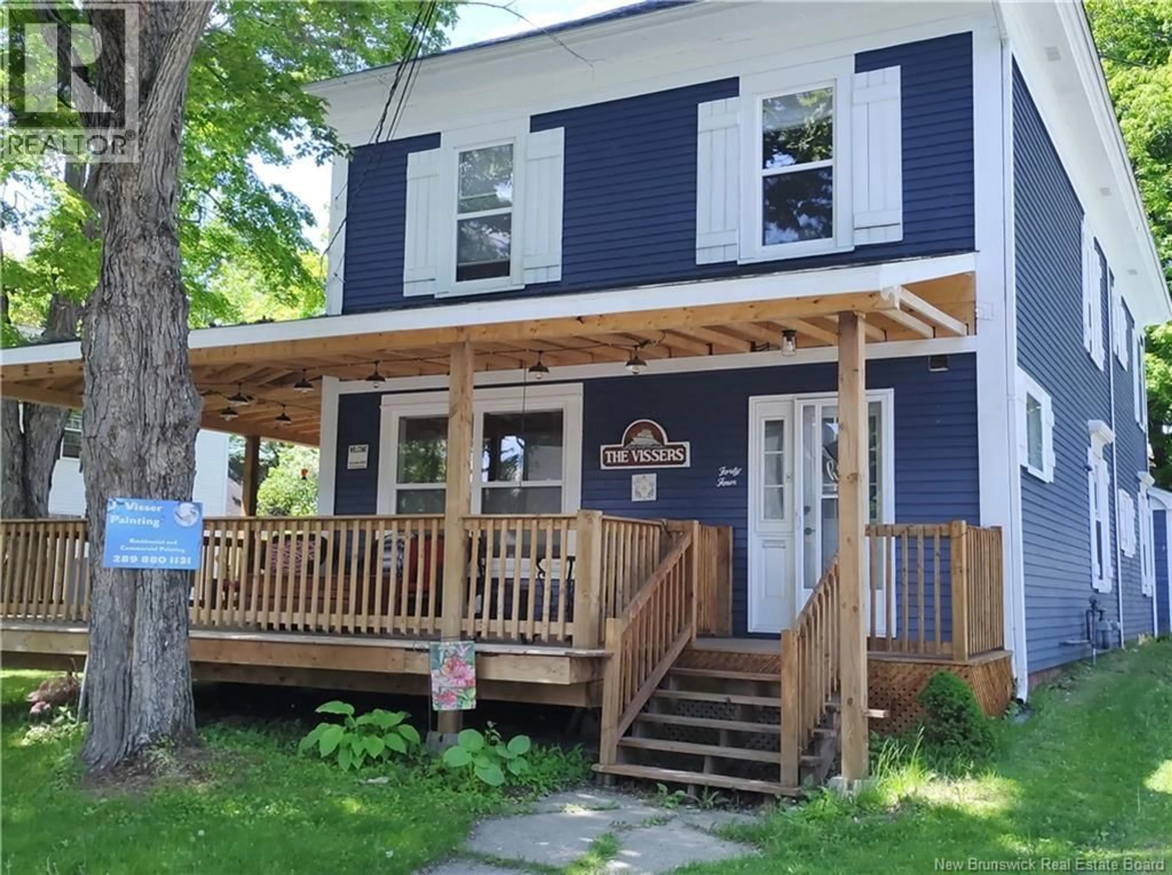 Home with vinyl exterior material, street for 44 PORTER STREET, St. Stephen New Brunswick E3L2M7