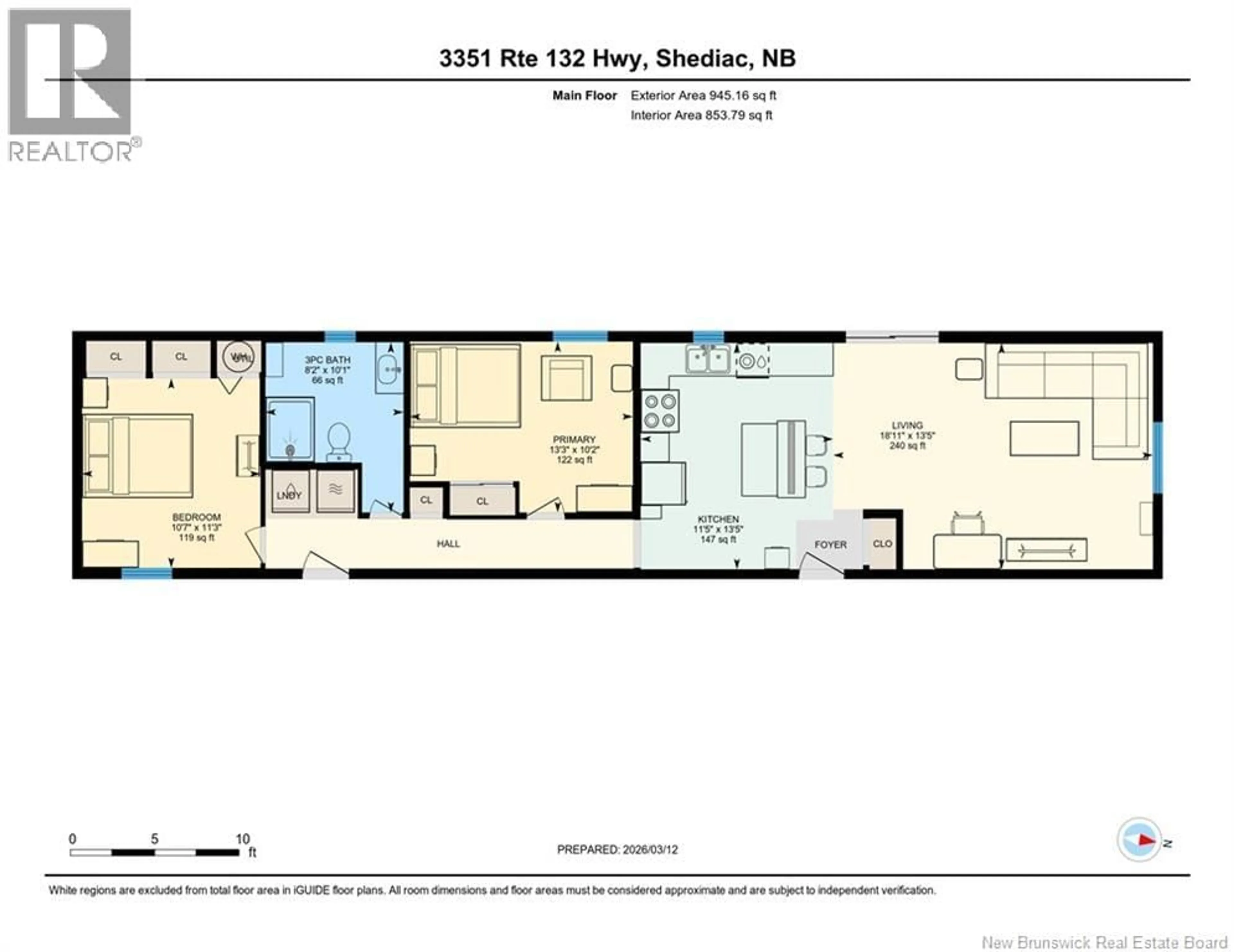 Floor plan for 3351 ROUTE 132, Scoudouc New Brunswick E4P3S1