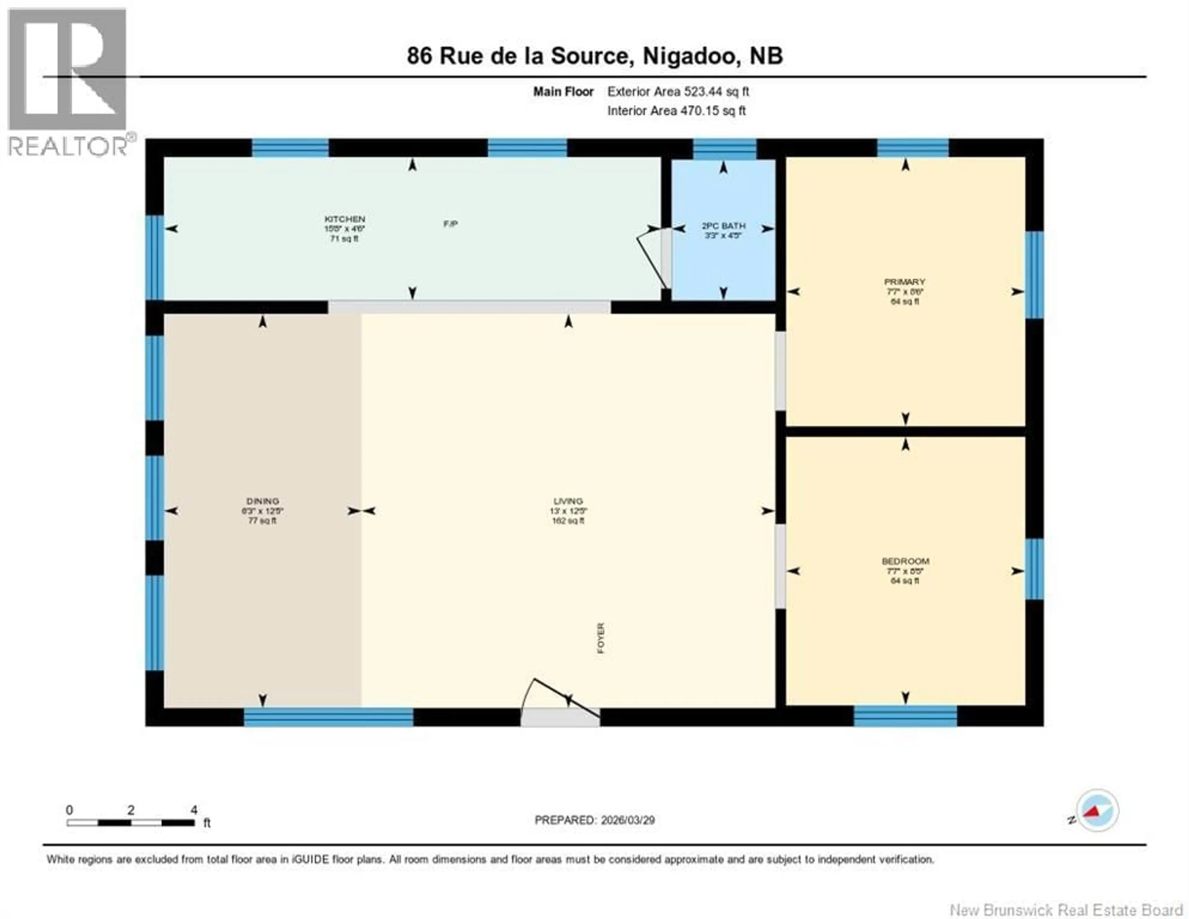 Floor plan for 86 RUE DE LA SOURCE, Nigadoo New Brunswick E8K3V8