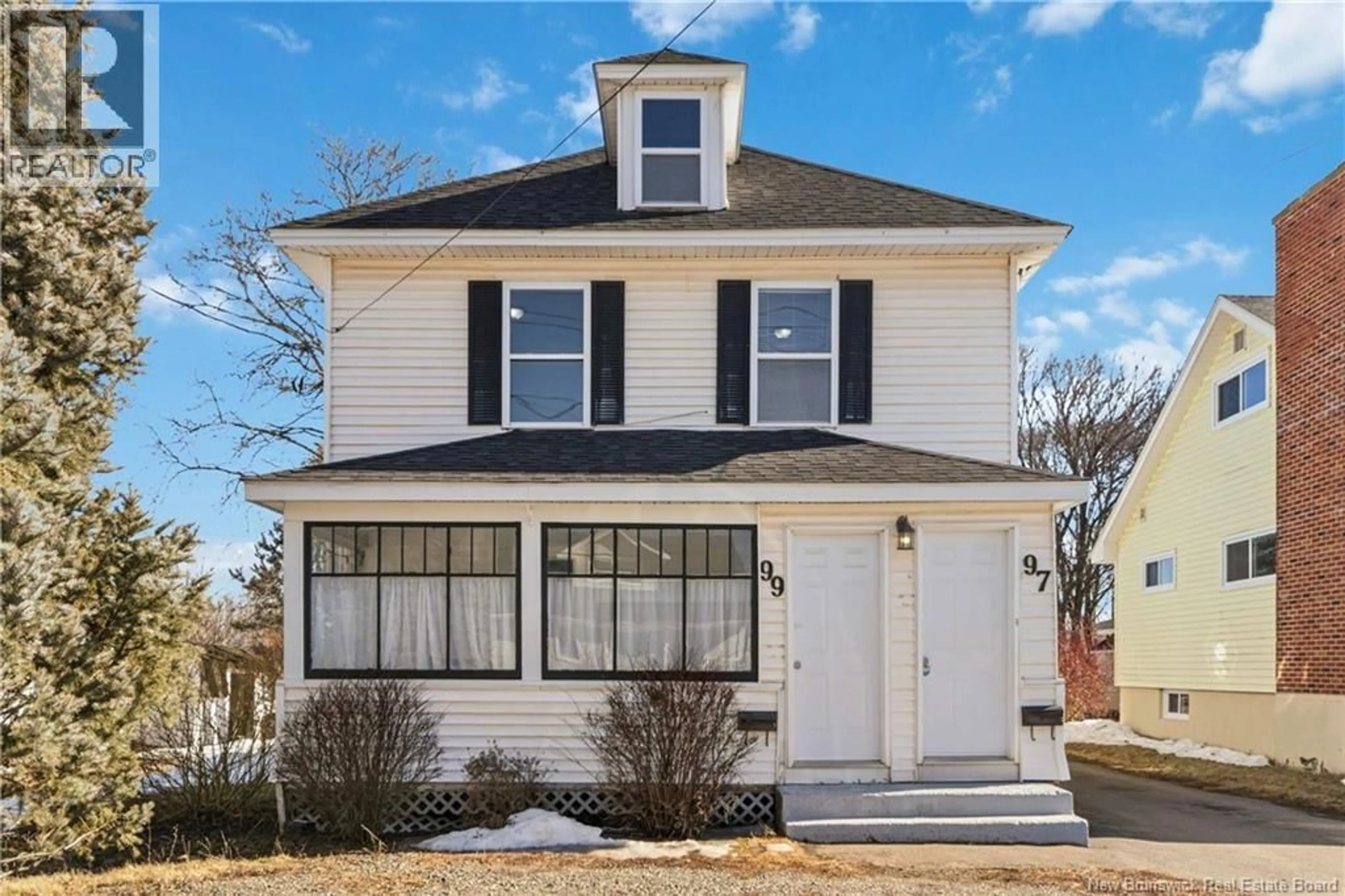 Home with vinyl exterior material, street for 97-99 EDWARD STREET, Moncton New Brunswick E1A2J3