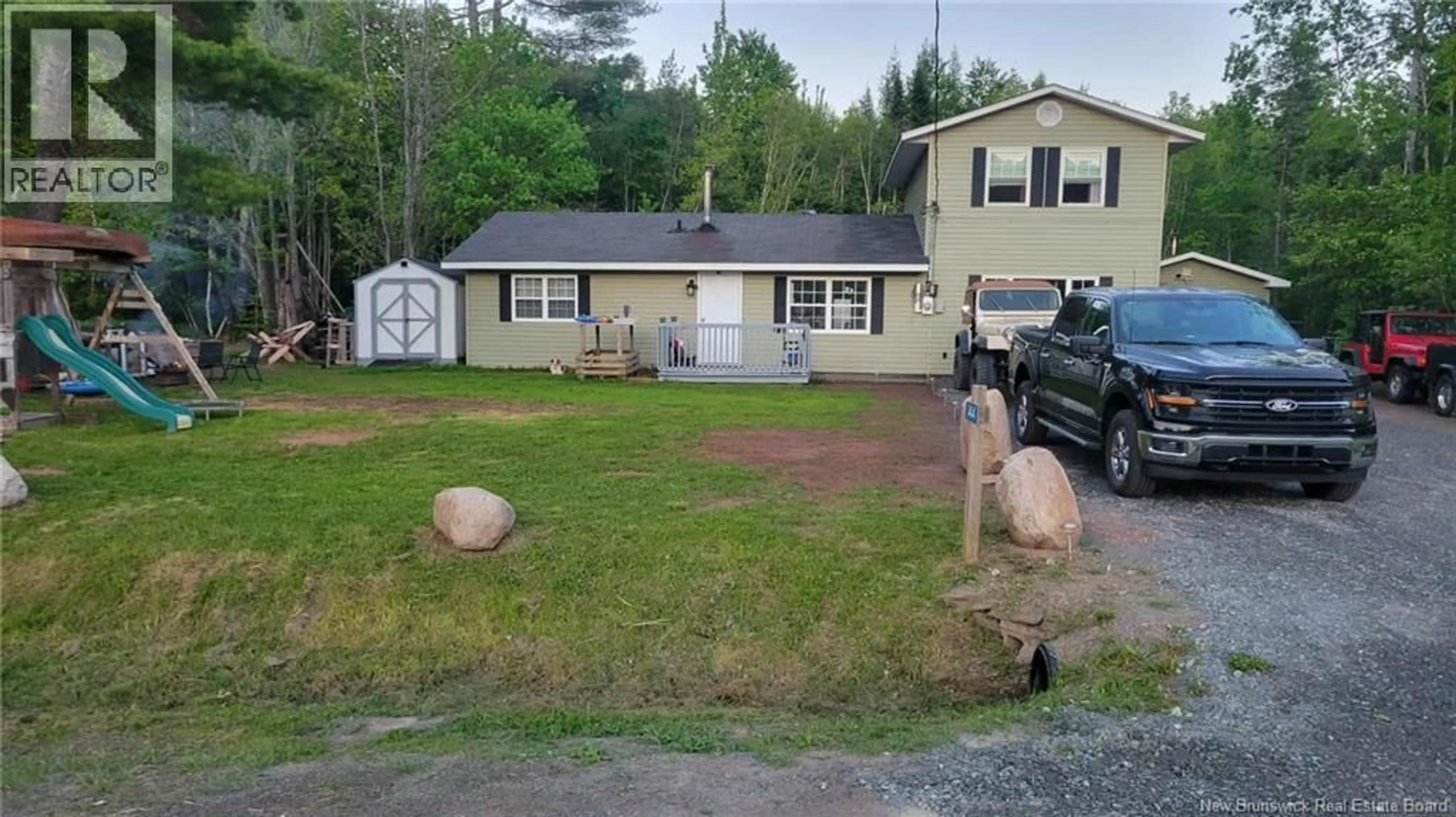 A pic from outside/outdoor area/front of a property/back of a property/a pic from drone, street for 144 WILSEY ROAD, Fredericton Junction New Brunswick E5L1W9