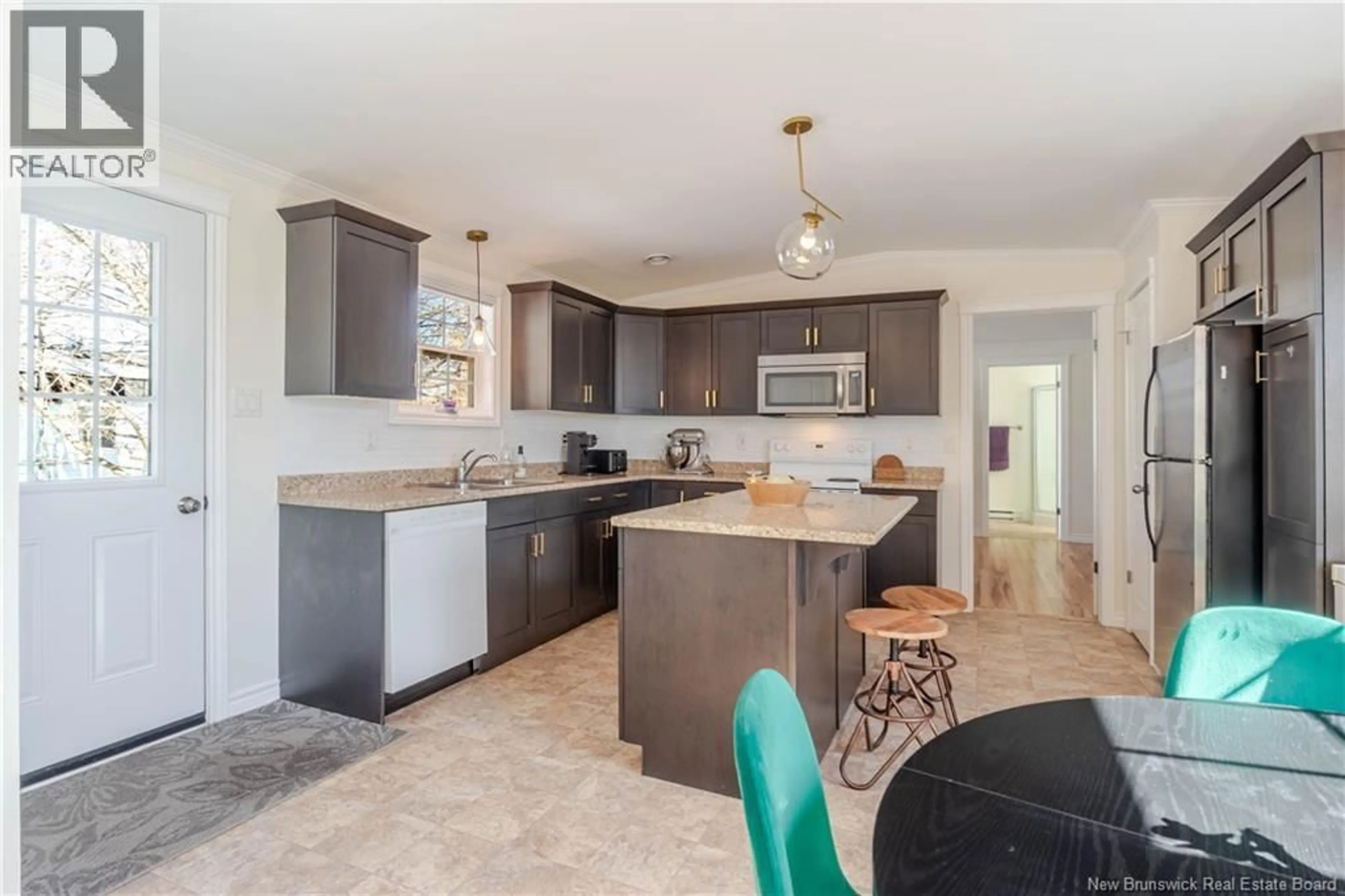 Open concept kitchen, ceramic/tile floor for 59 HEDGEVIEW DRIVE, Fredericton New Brunswick E3B6R7