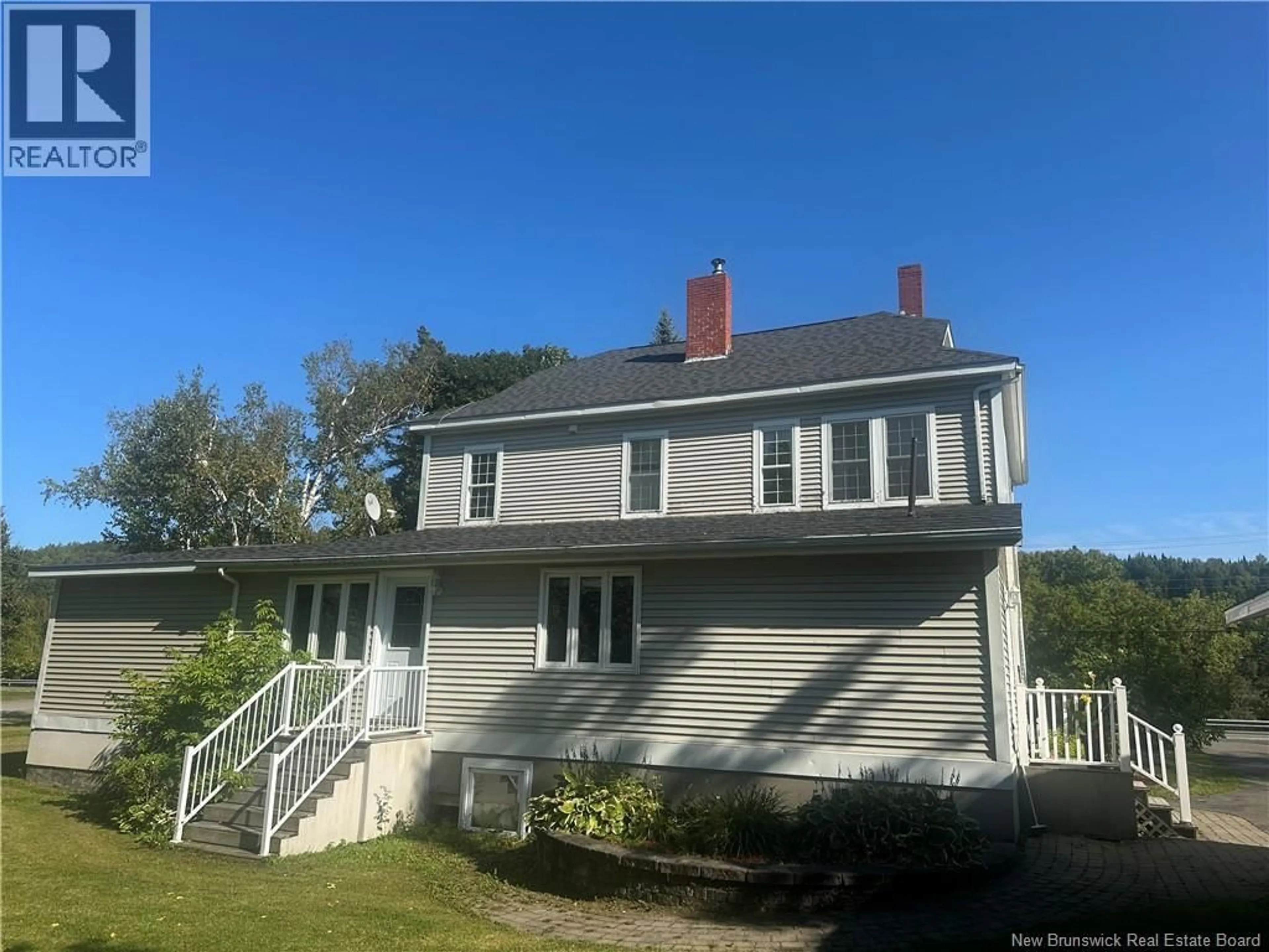 A pic from outside/outdoor area/front of a property/back of a property/a pic from drone, building for 1201 WEST RIVERSIDE DRIVE, Perth-Andover New Brunswick E7H5G6