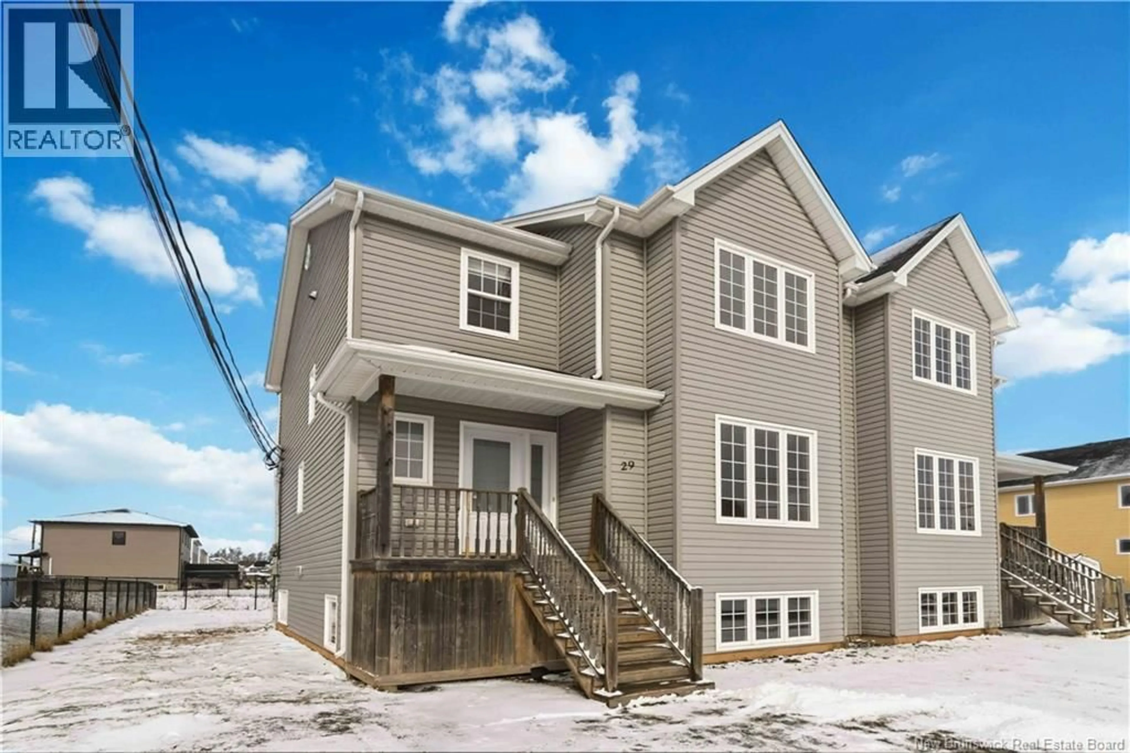 Home with vinyl exterior material, street for 29 HOLLAND DRIVE, Moncton New Brunswick E1G0X3