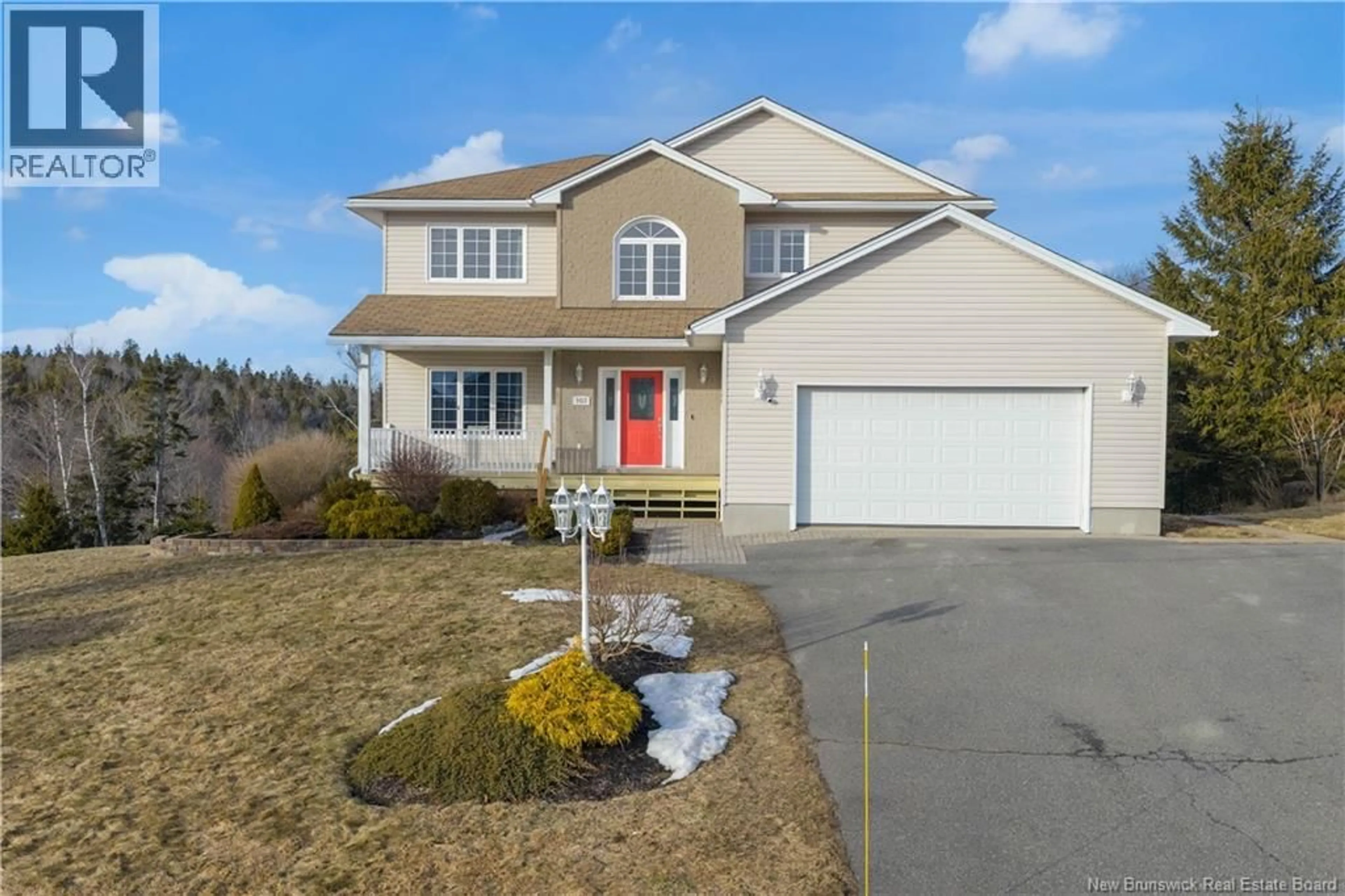 Home with vinyl exterior material, street for 102 CEDARWOOD DRIVE, Saint John New Brunswick E2K5P4