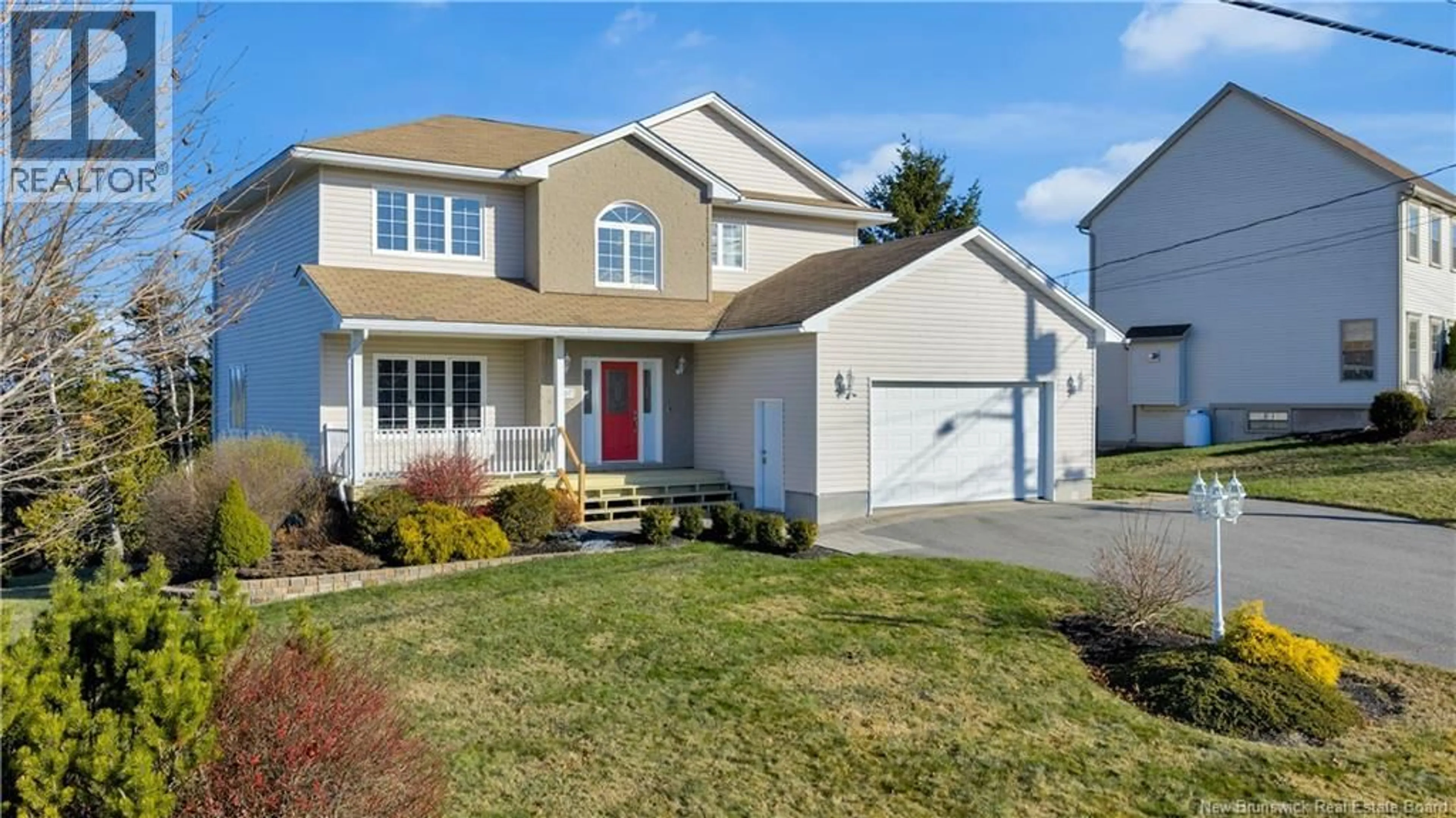 Home with vinyl exterior material, street for 102 CEDARWOOD DRIVE, Saint John New Brunswick E2K5P4