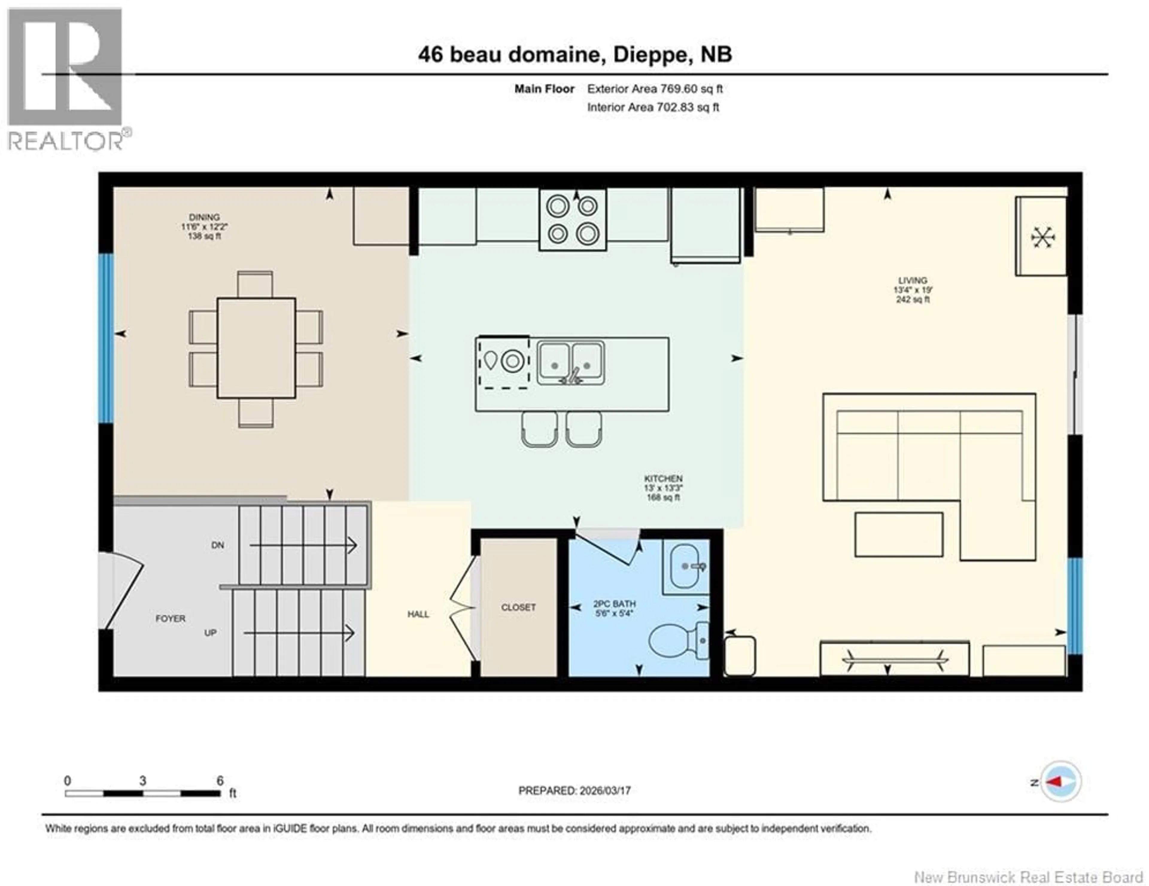Floor plan for 46 BEAU DOMAINE, Dieppe New Brunswick E1A9H5