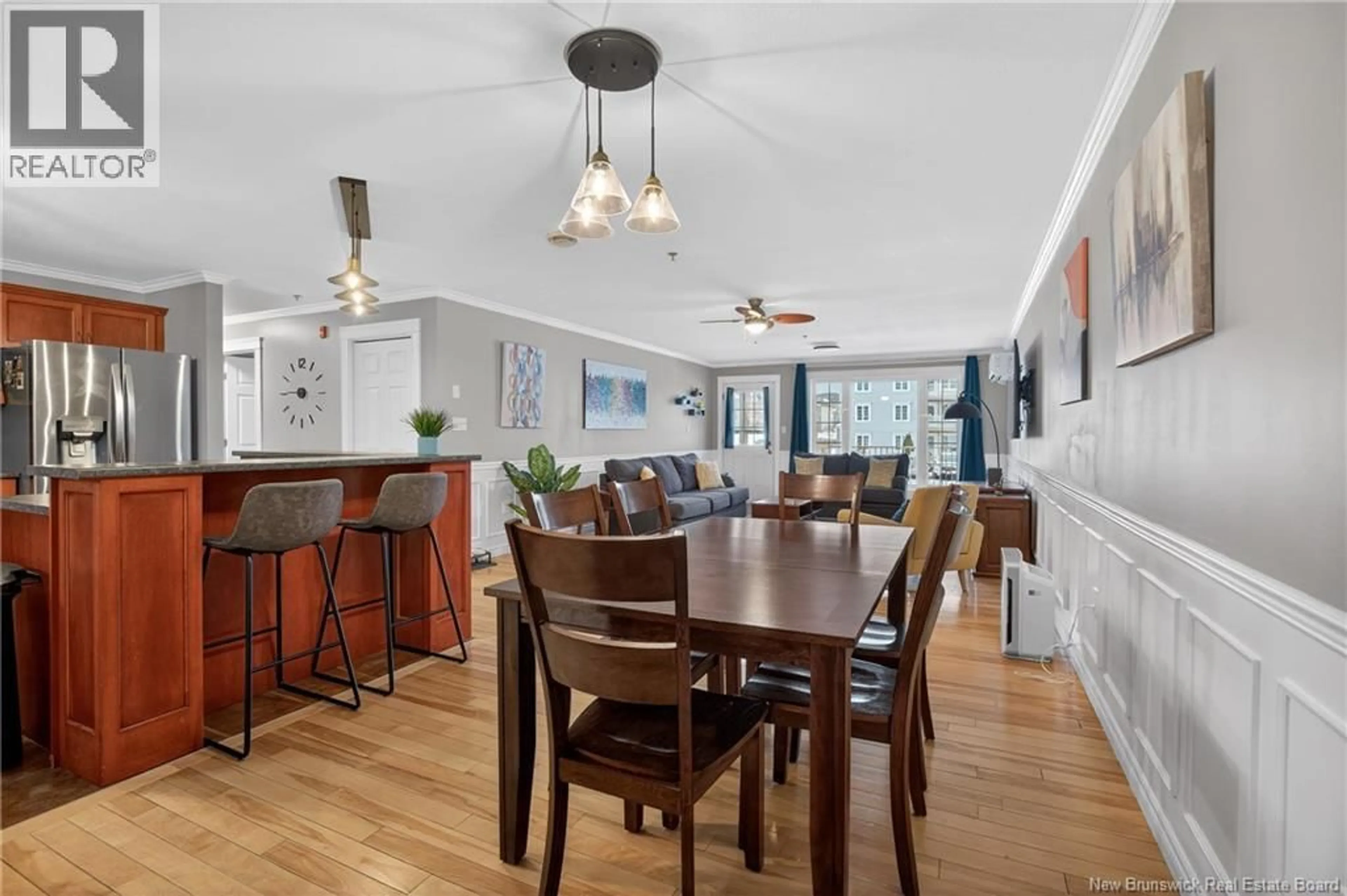 Dining room, wood/laminate floor for 28 - 51 LIAN STREET, Fredericton New Brunswick E3C0A2