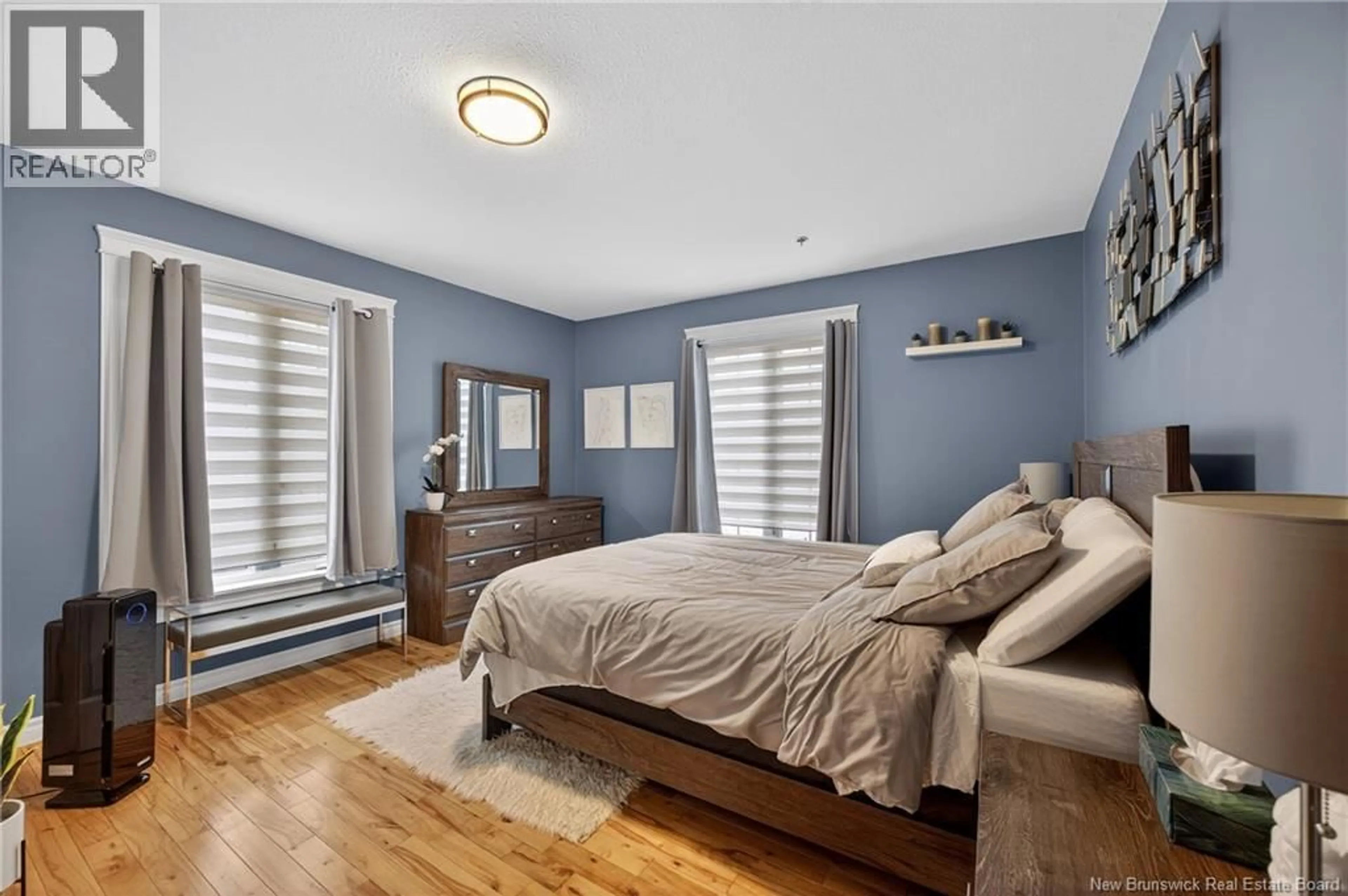 Bedroom with bed, wood/laminate floor for 28 - 51 LIAN STREET, Fredericton New Brunswick E3C0A2