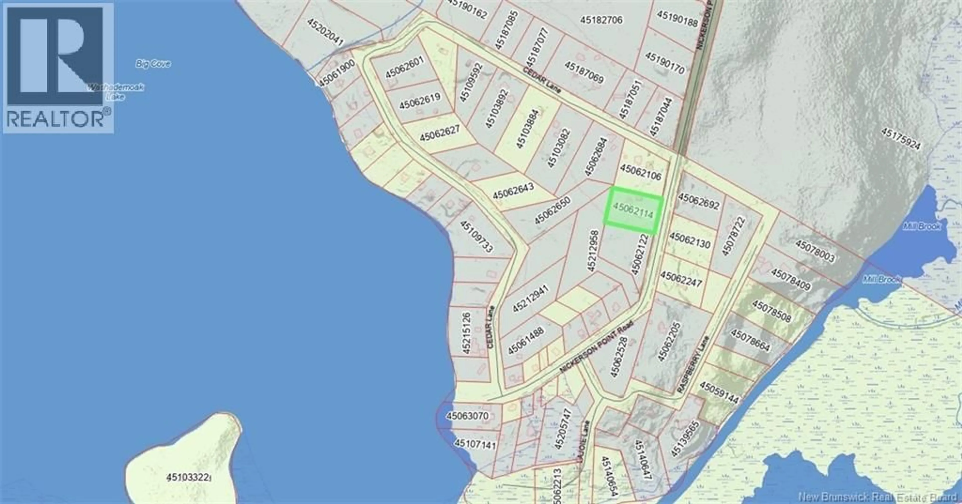 Picture of a map for 56 NICKERSON POINT ROAD, Big Cove New Brunswick E4C6C3