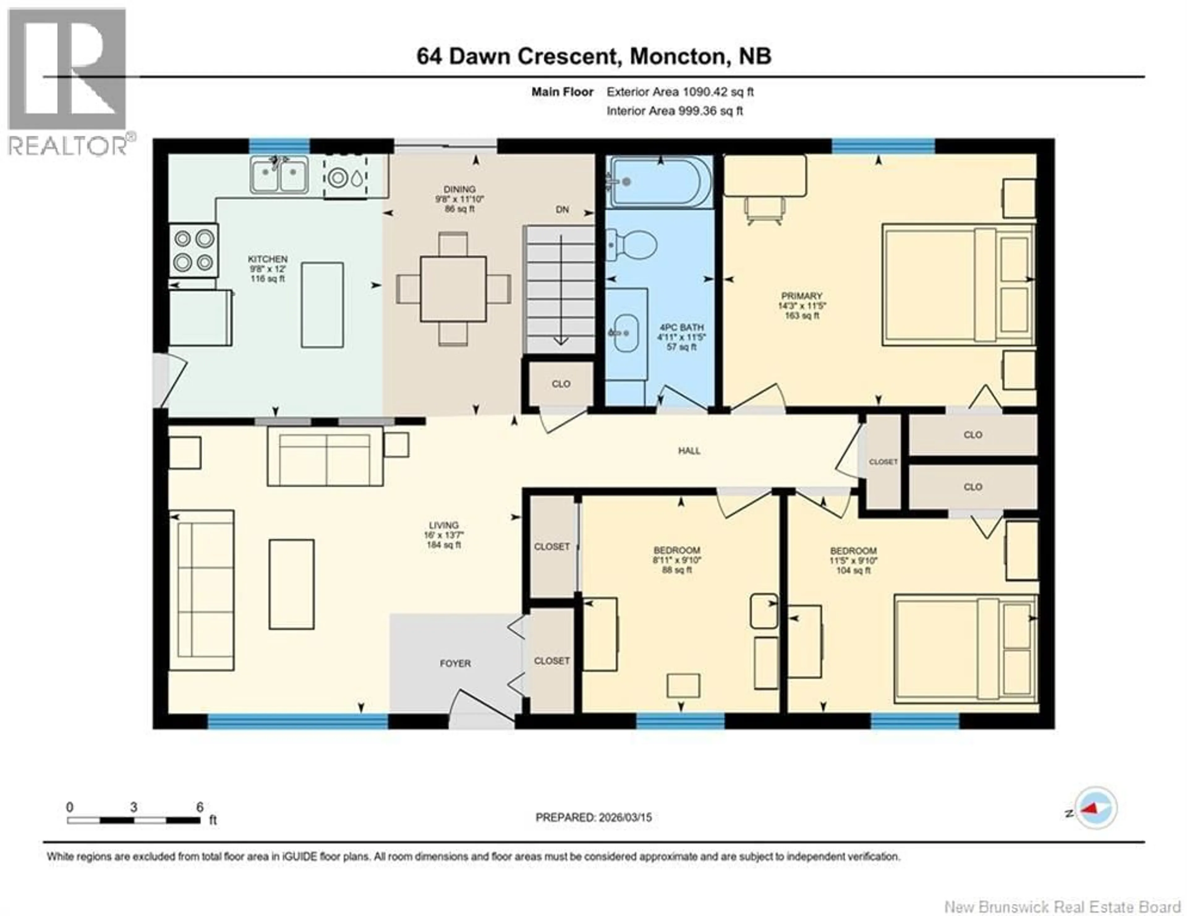 Floor plan for 64 DAWN CRESCENT, Moncton New Brunswick E1G1K3