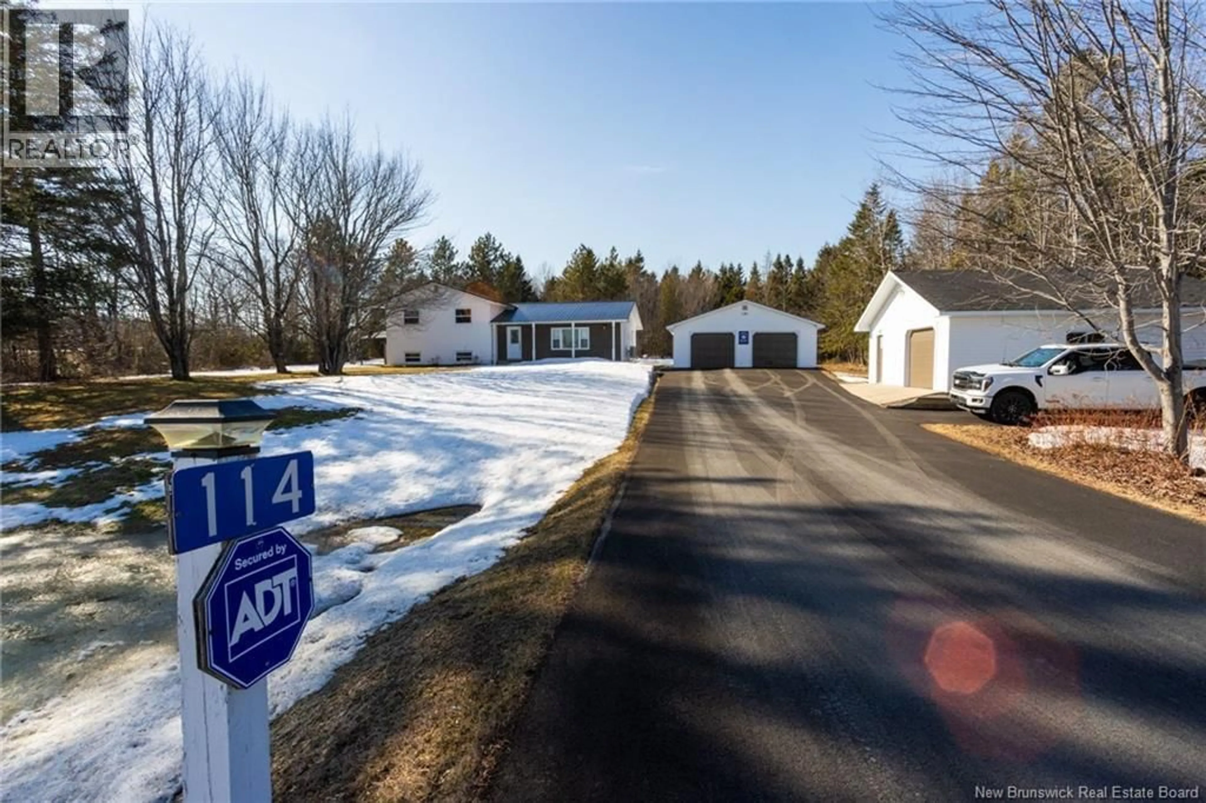 A pic from outside/outdoor area/front of a property/back of a property/a pic from drone, street for 114 SWAN ROAD, Harvey New Brunswick E6K1P9