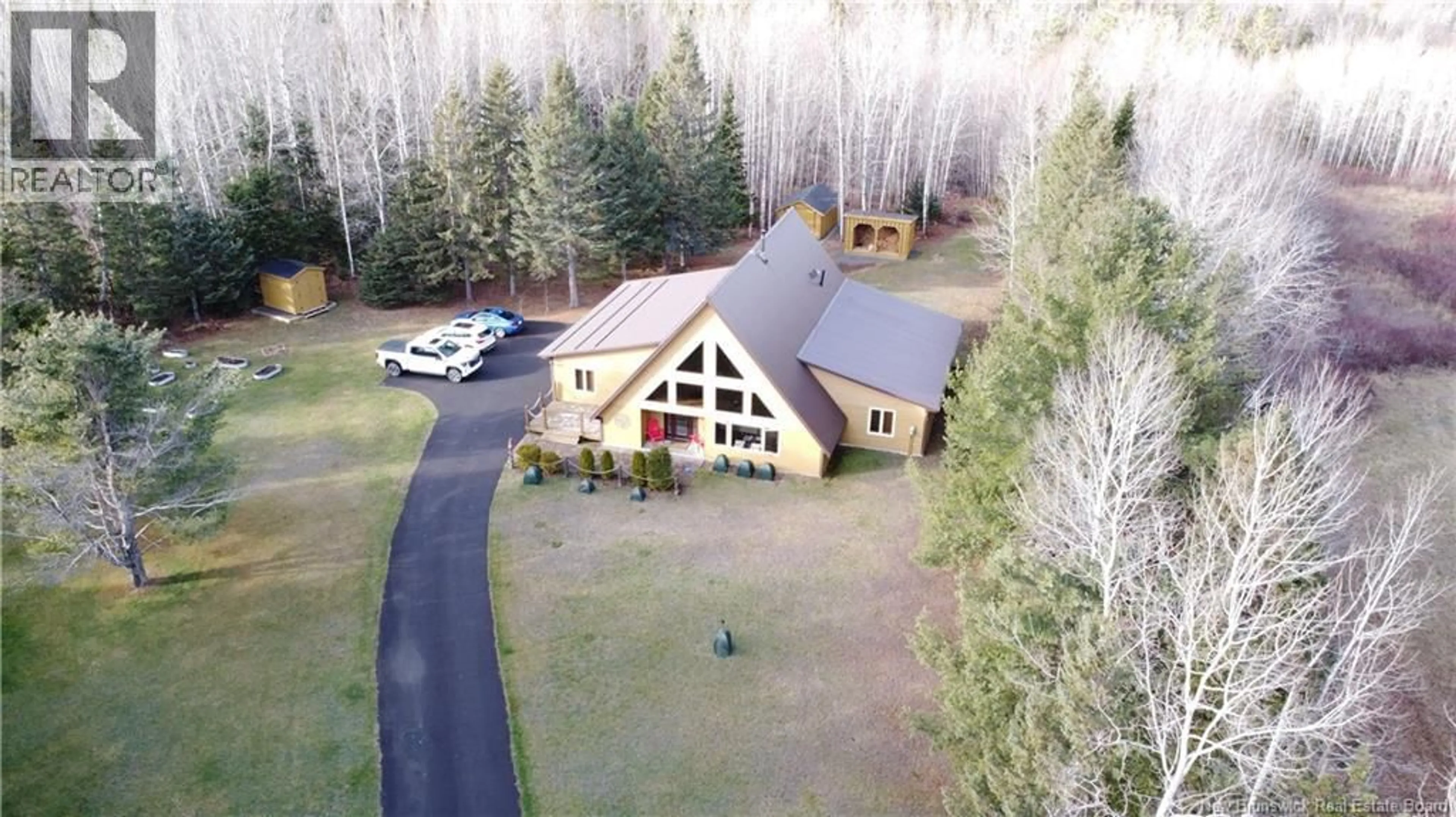 A pic from outside/outdoor area/front of a property/back of a property/a pic from drone, mountain view for 3808 ROUTE 180, South Tetagouche New Brunswick E2A7E1