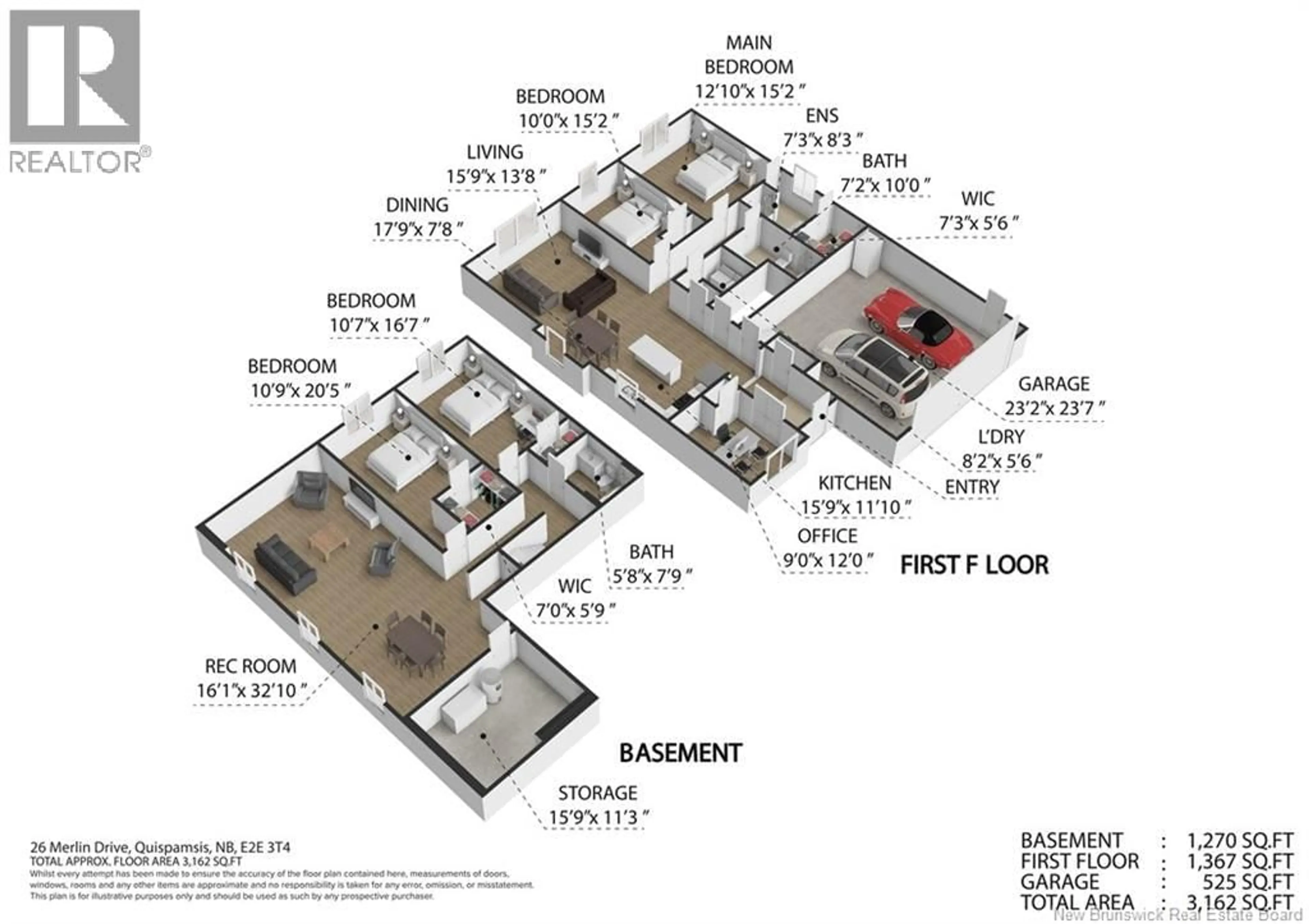Floor plan for 25 MERLIN DRIVE, Quispamsis New Brunswick E2E0Y3