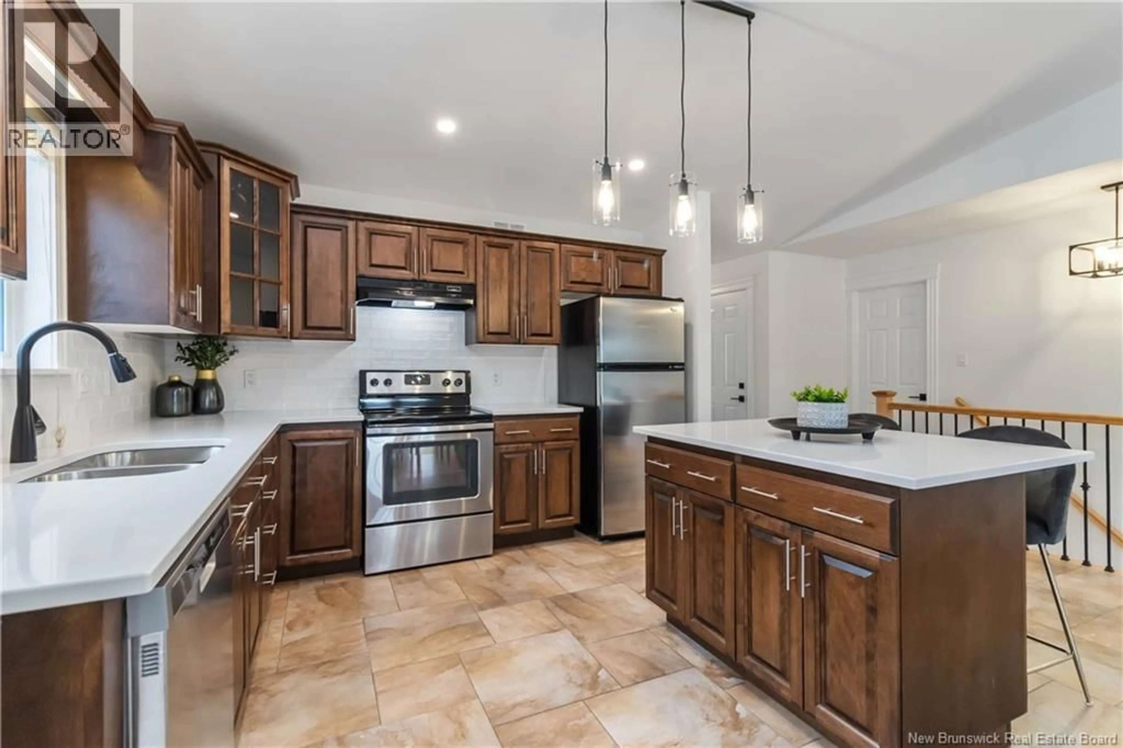 Open concept kitchen, ceramic/tile floor for 36 HILLSDALE, Riverview New Brunswick E1B5J6
