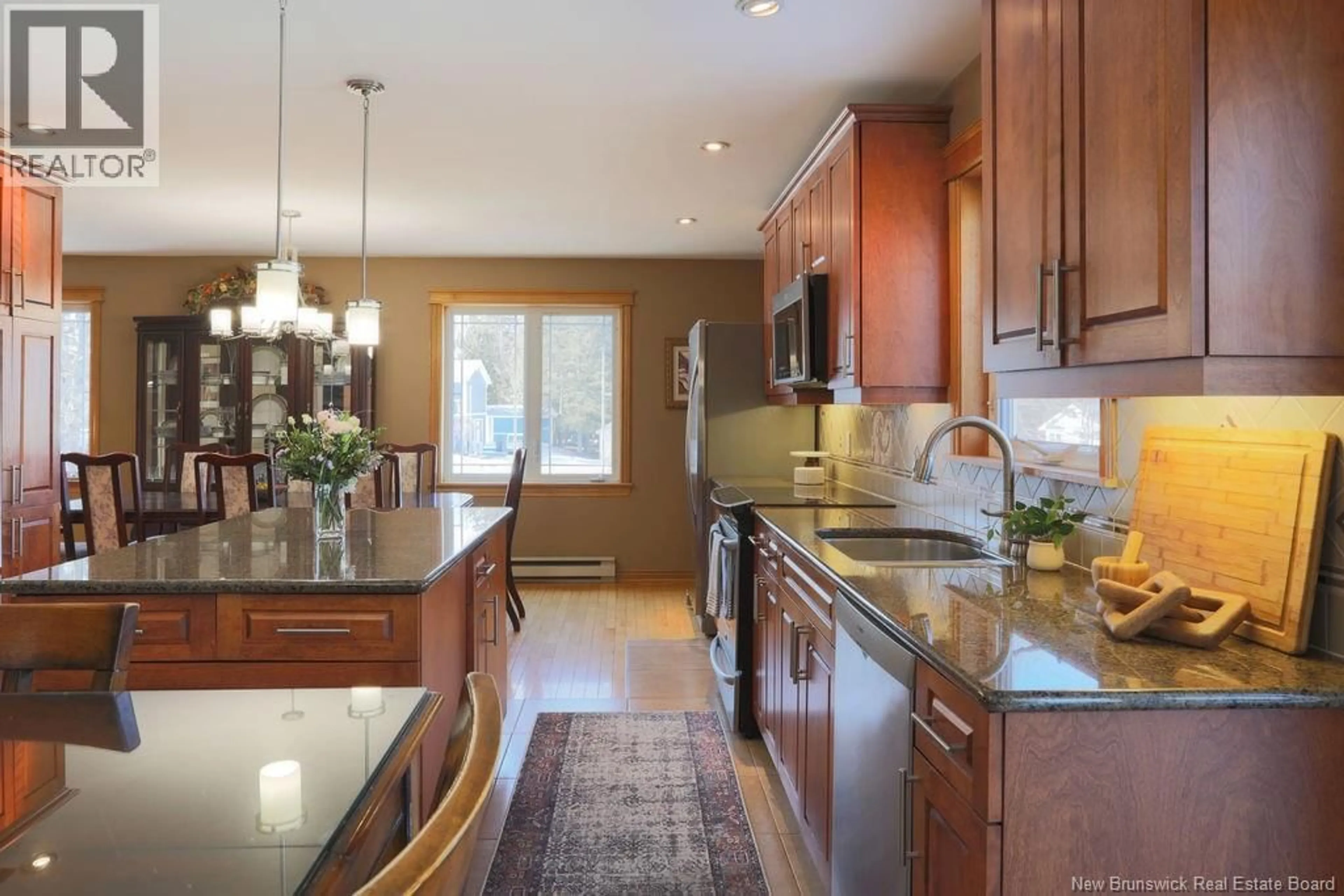 Open concept kitchen, ceramic/tile floor for 12 MELANIE DRIVE, Quispamsis New Brunswick E2E1V9