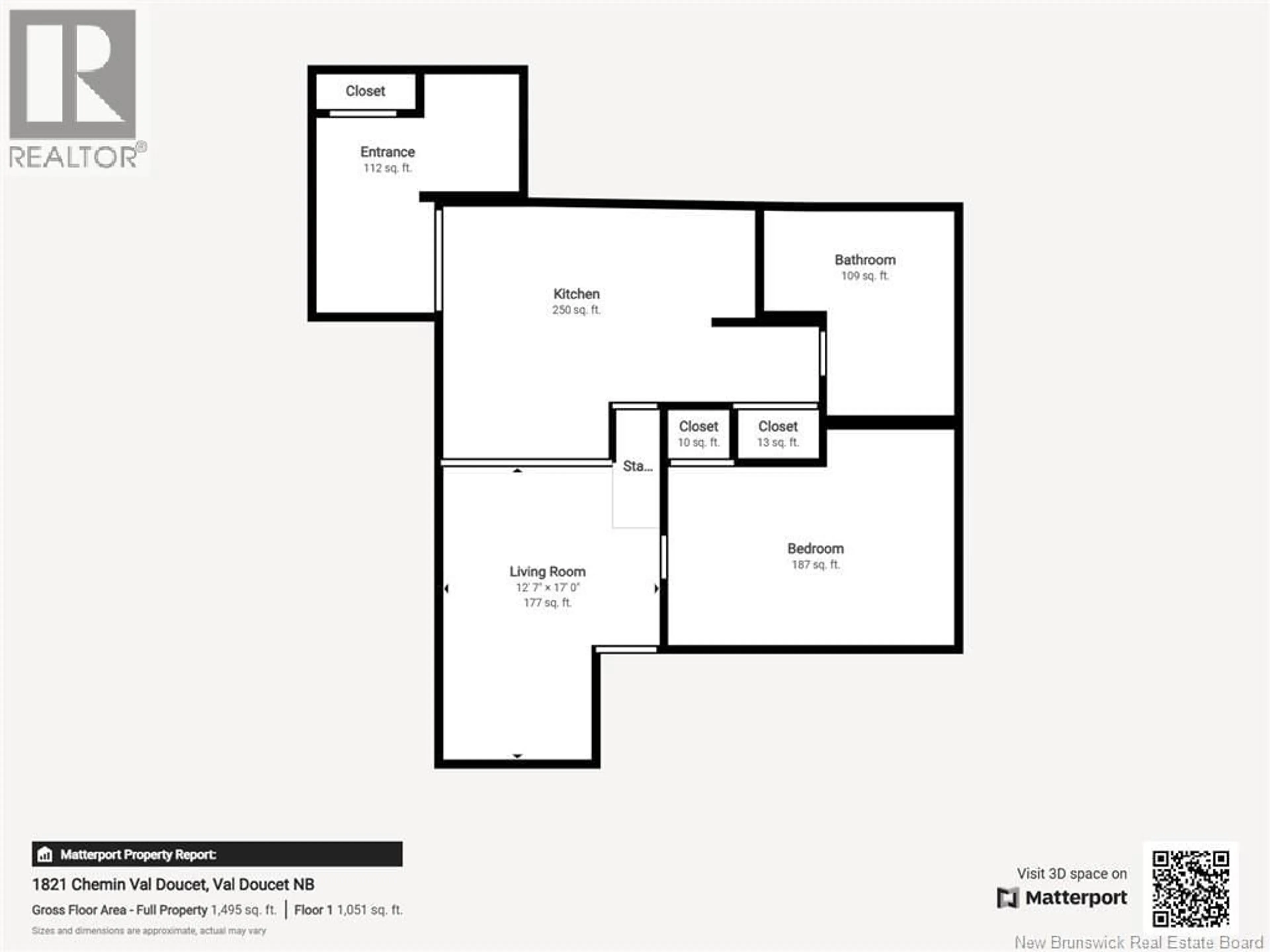 Floor plan for 1821 CHEM. VAL DOUCET, Val-Doucet New Brunswick E8R2A1