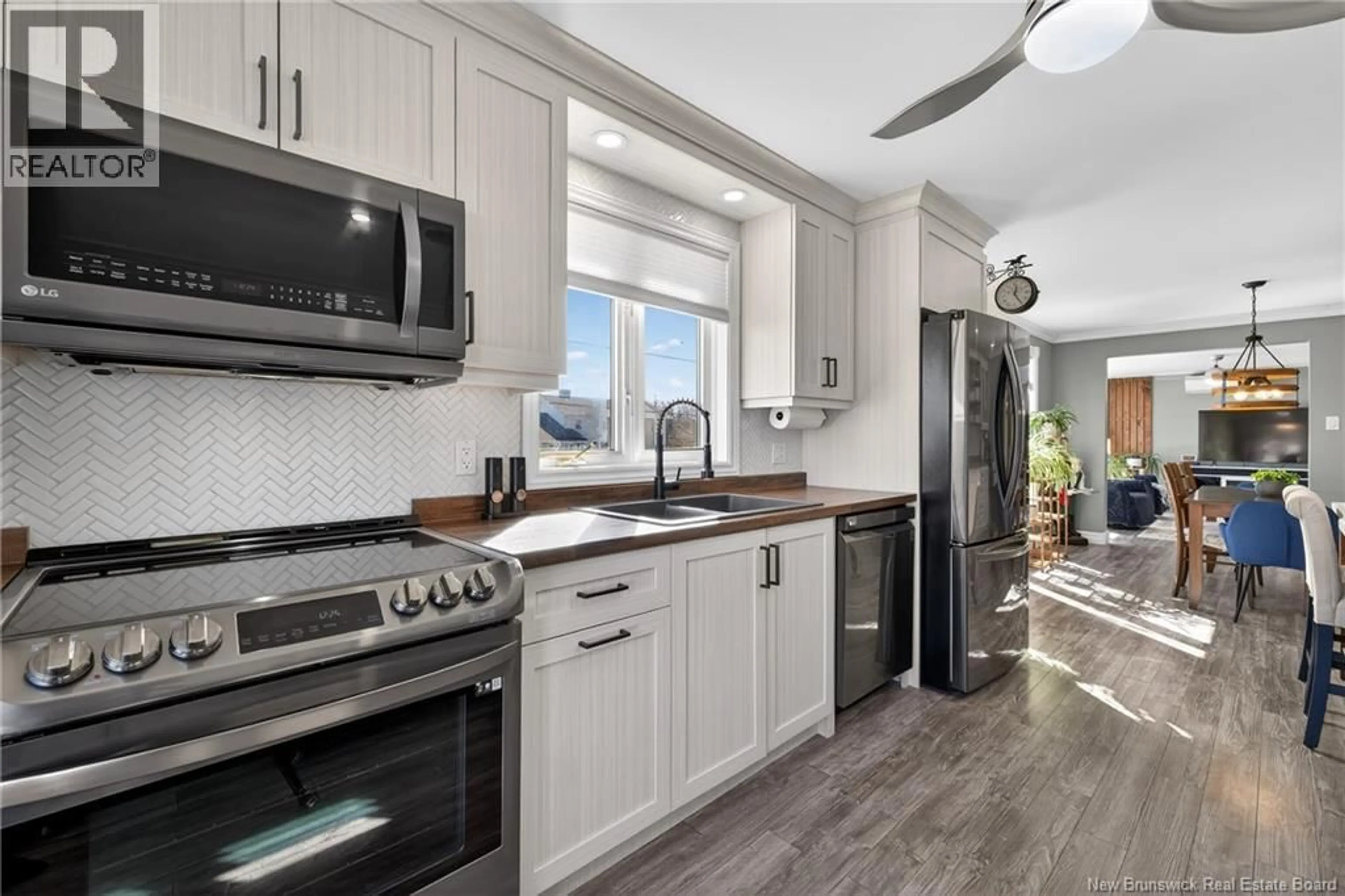 Open concept kitchen, ceramic/tile floor for 9427 ROUTE 150, Losier Settlement New Brunswick E1X0C4