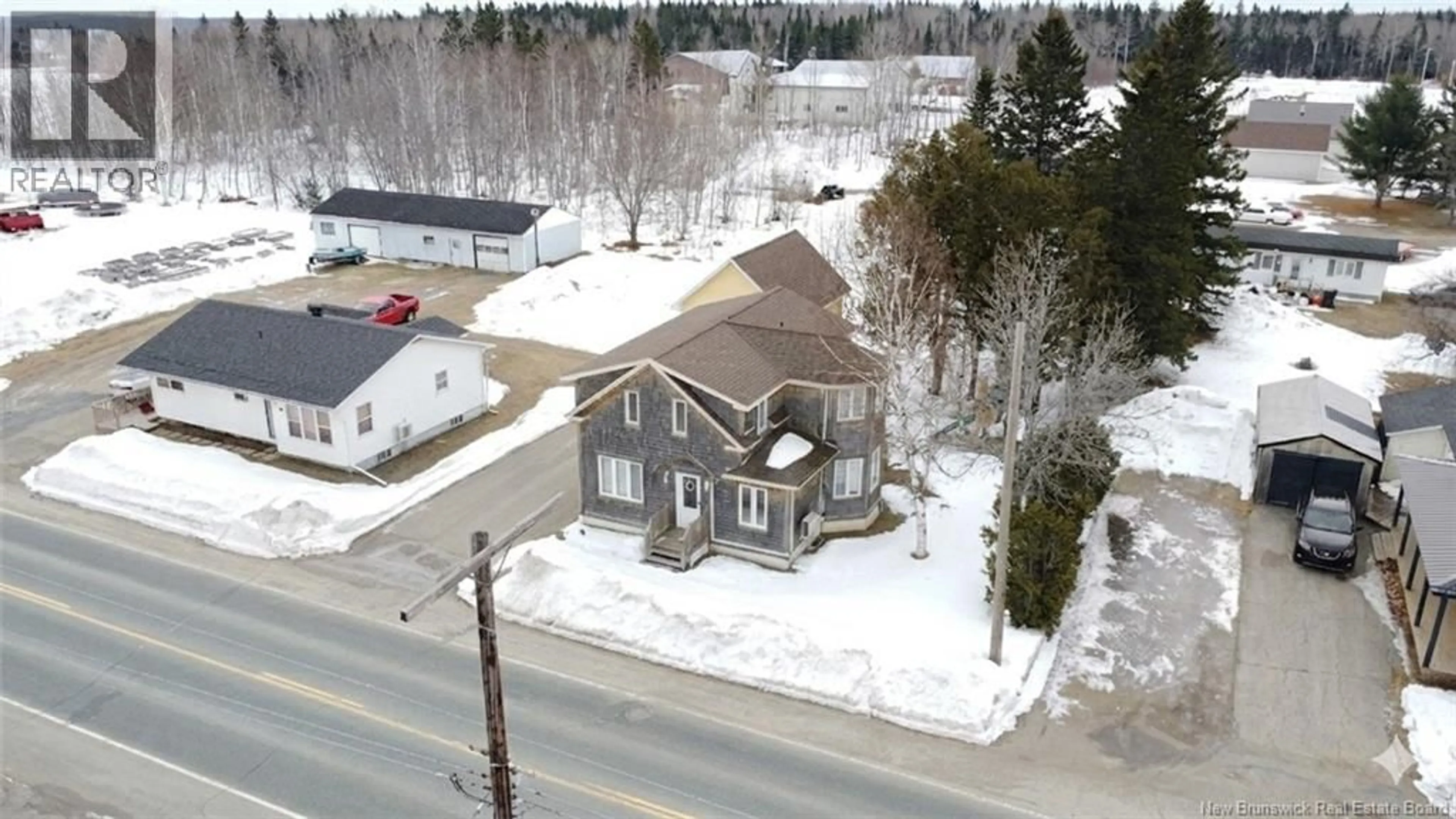 A pic from outside/outdoor area/front of a property/back of a property/a pic from drone, street for 316 ROUTE 160, Allardville New Brunswick E8L1J8