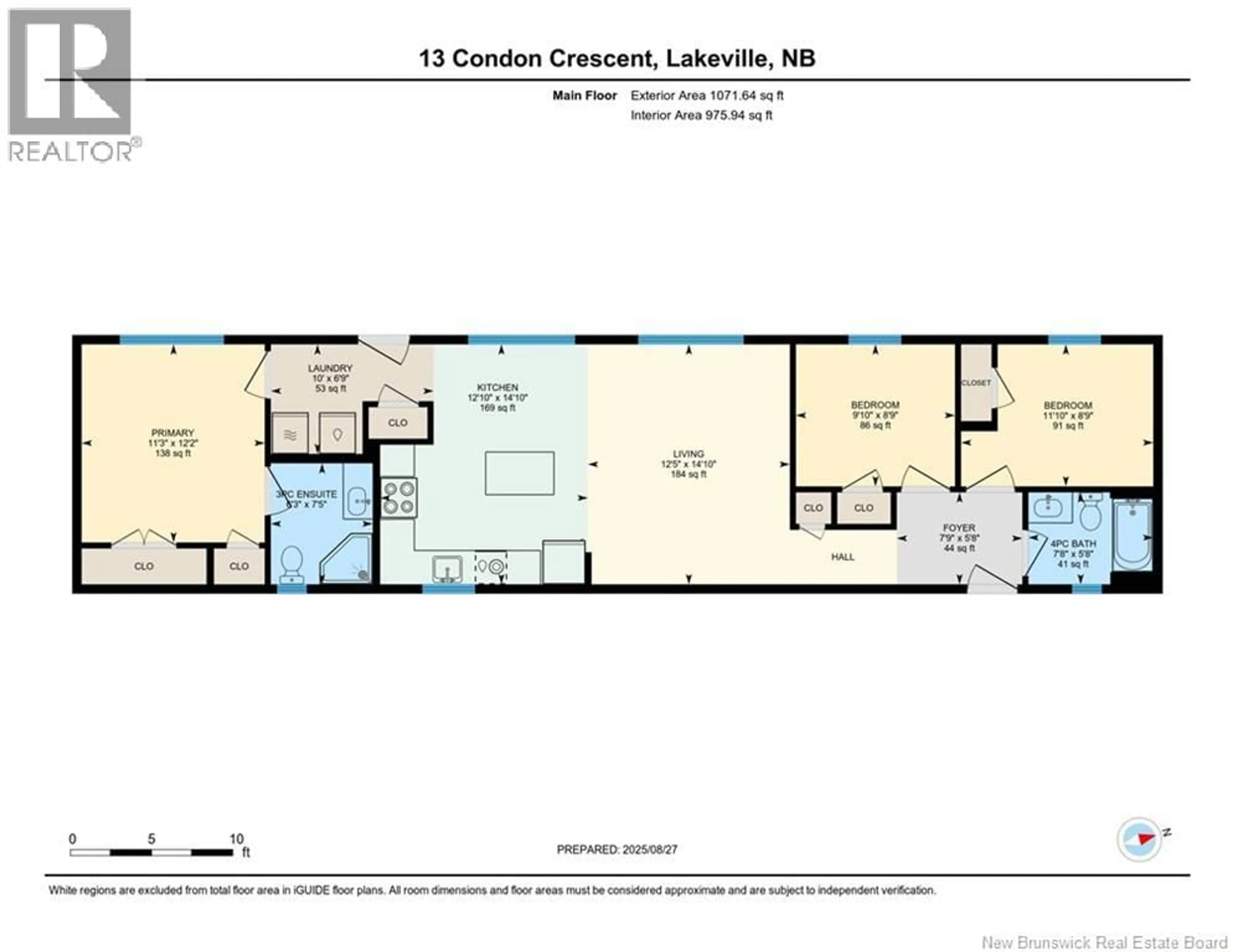 Floor plan for 13 CONDON CRESCENT, Lakeville New Brunswick E1H1C6