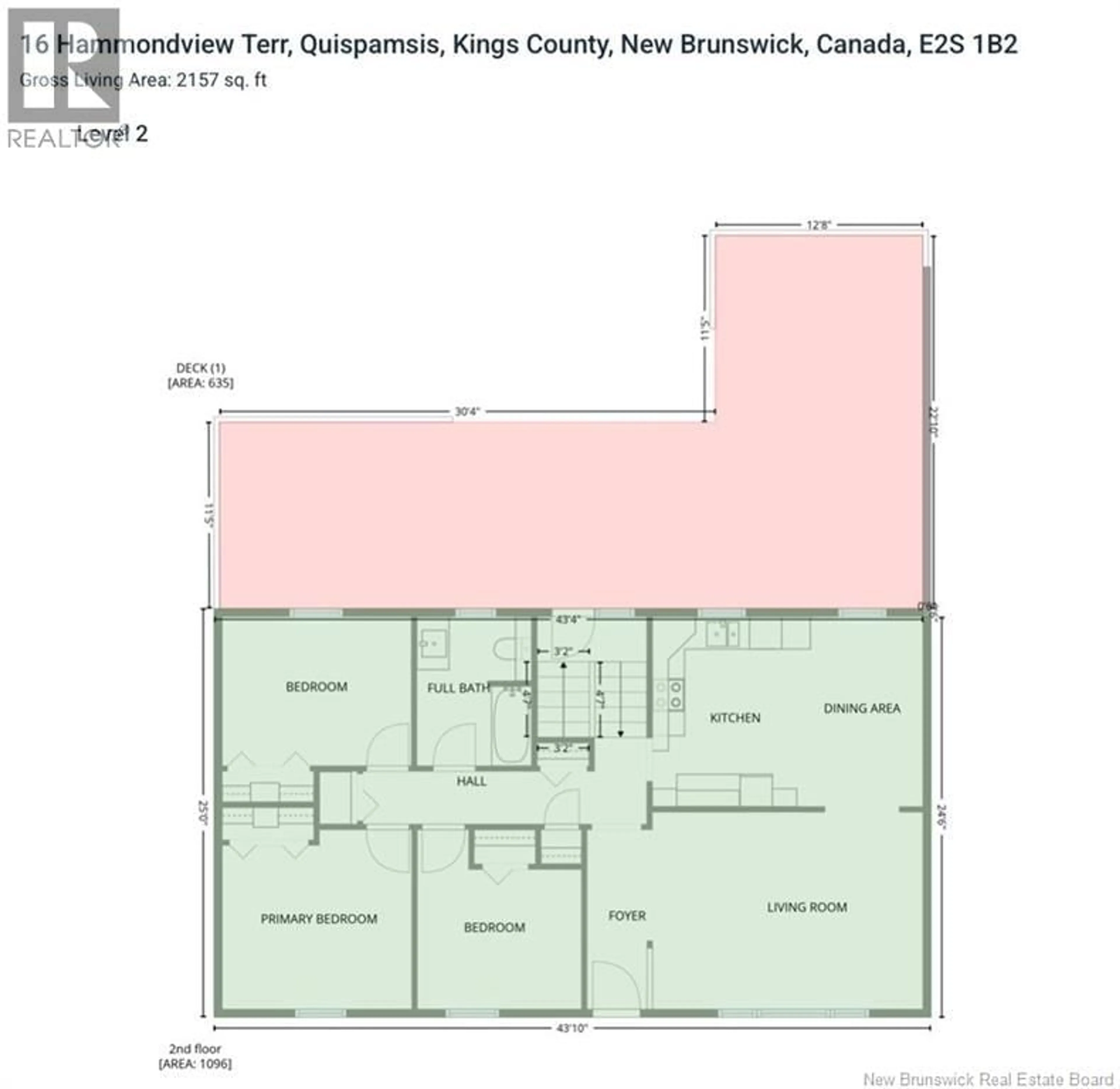 Floor plan for 16 HAMMONDVIEW TERRACE, Quispamsis New Brunswick E2S1B2