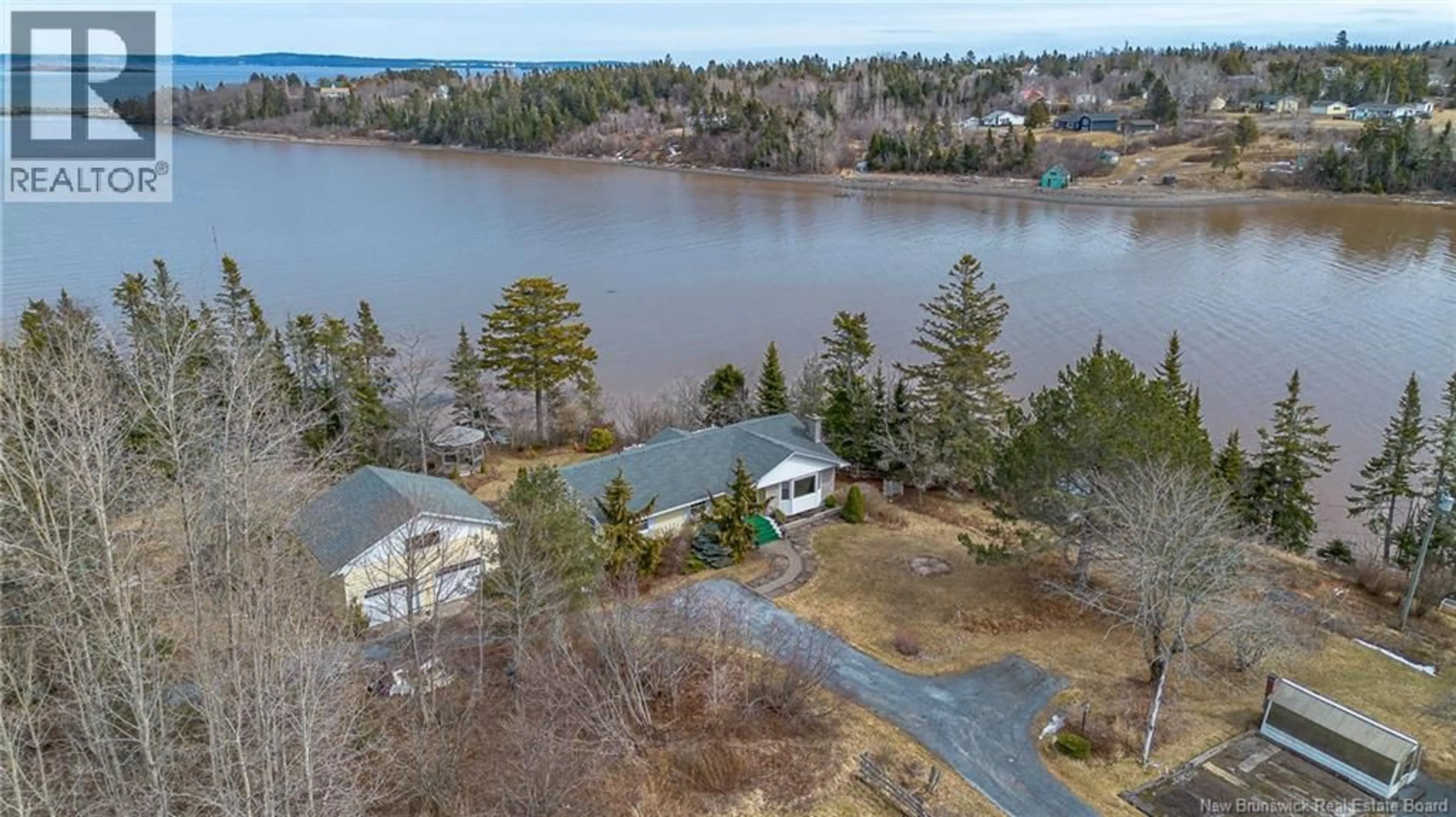 A pic from outside/outdoor area/front of a property/back of a property/a pic from drone, water/lake/river/ocean view for 1527 LORNEVILLE ROAD, Saint John New Brunswick E2M7H5