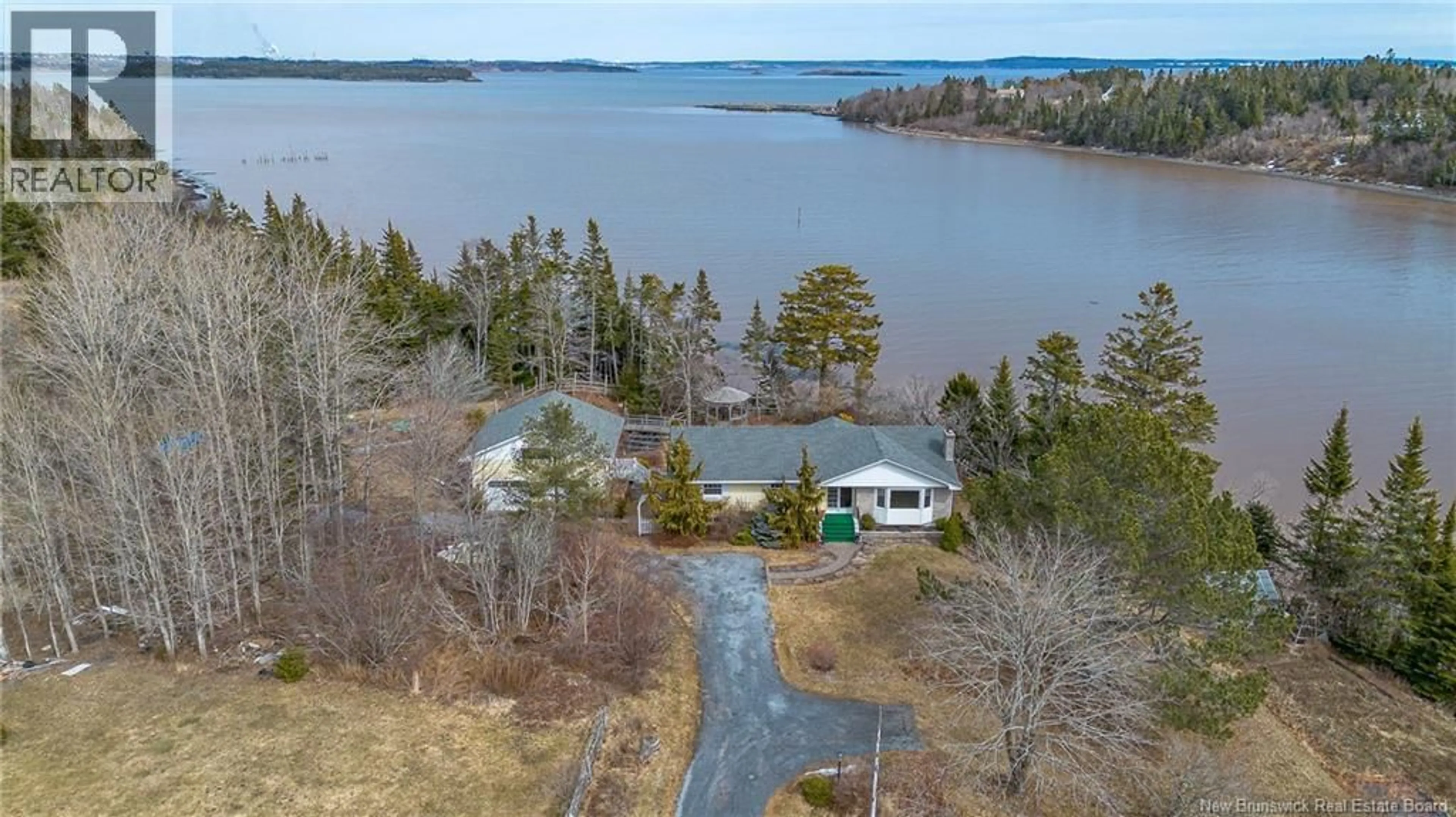 A pic from outside/outdoor area/front of a property/back of a property/a pic from drone, water/lake/river/ocean view for 1527 LORNEVILLE ROAD, Saint John New Brunswick E2M7H5