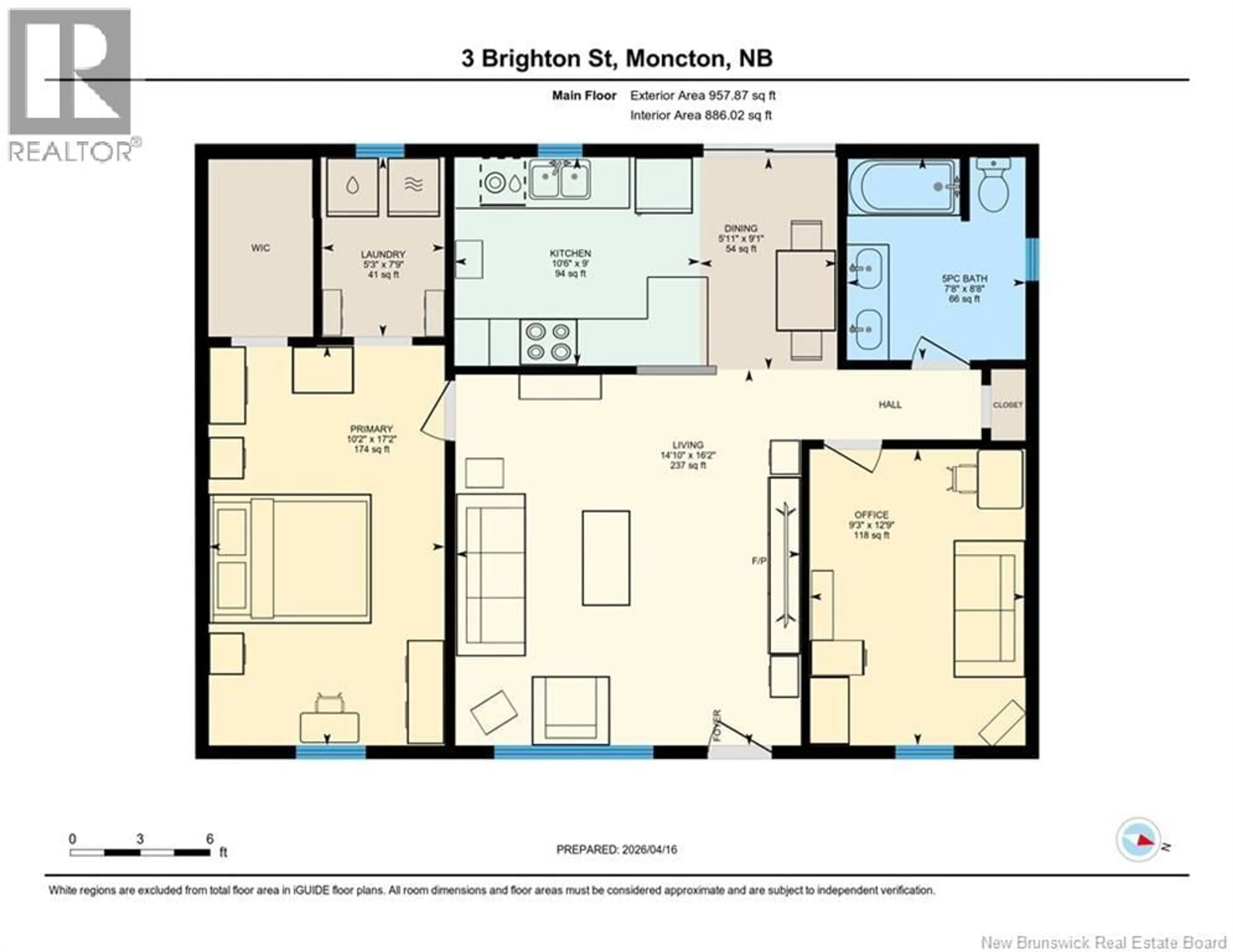 Floor plan for 3 BRIGHTON STREET, Boundary Creek New Brunswick E1G4B1