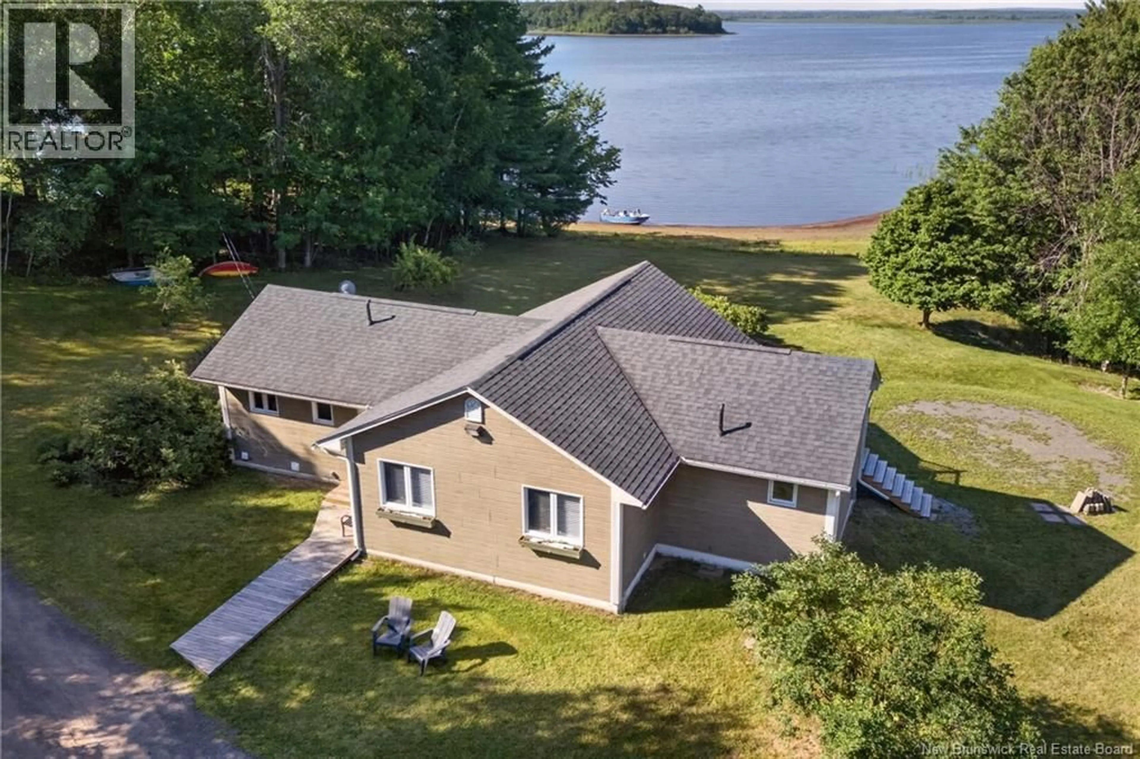 A pic from outside/outdoor area/front of a property/back of a property/a pic from drone, water/lake/river/ocean view for 30 LADYBUG LANE, Lakeville Corner New Brunswick E4B1J7