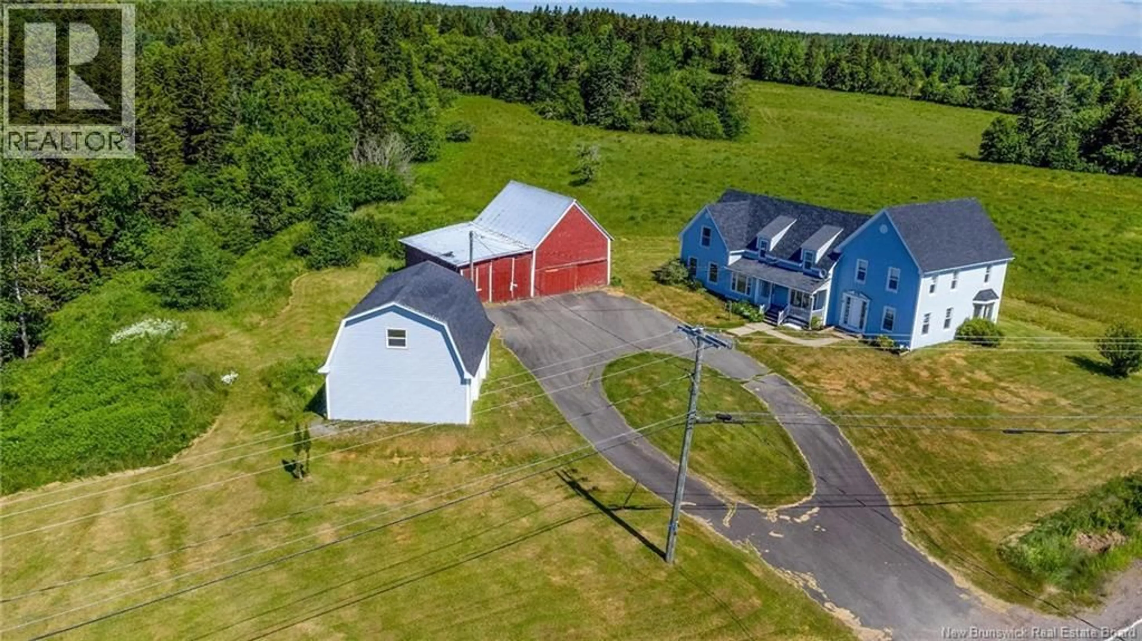 A pic from outside/outdoor area/front of a property/back of a property/a pic from drone, building for 4158 ROUTE 114, Hopewell Cape New Brunswick E4H3K2