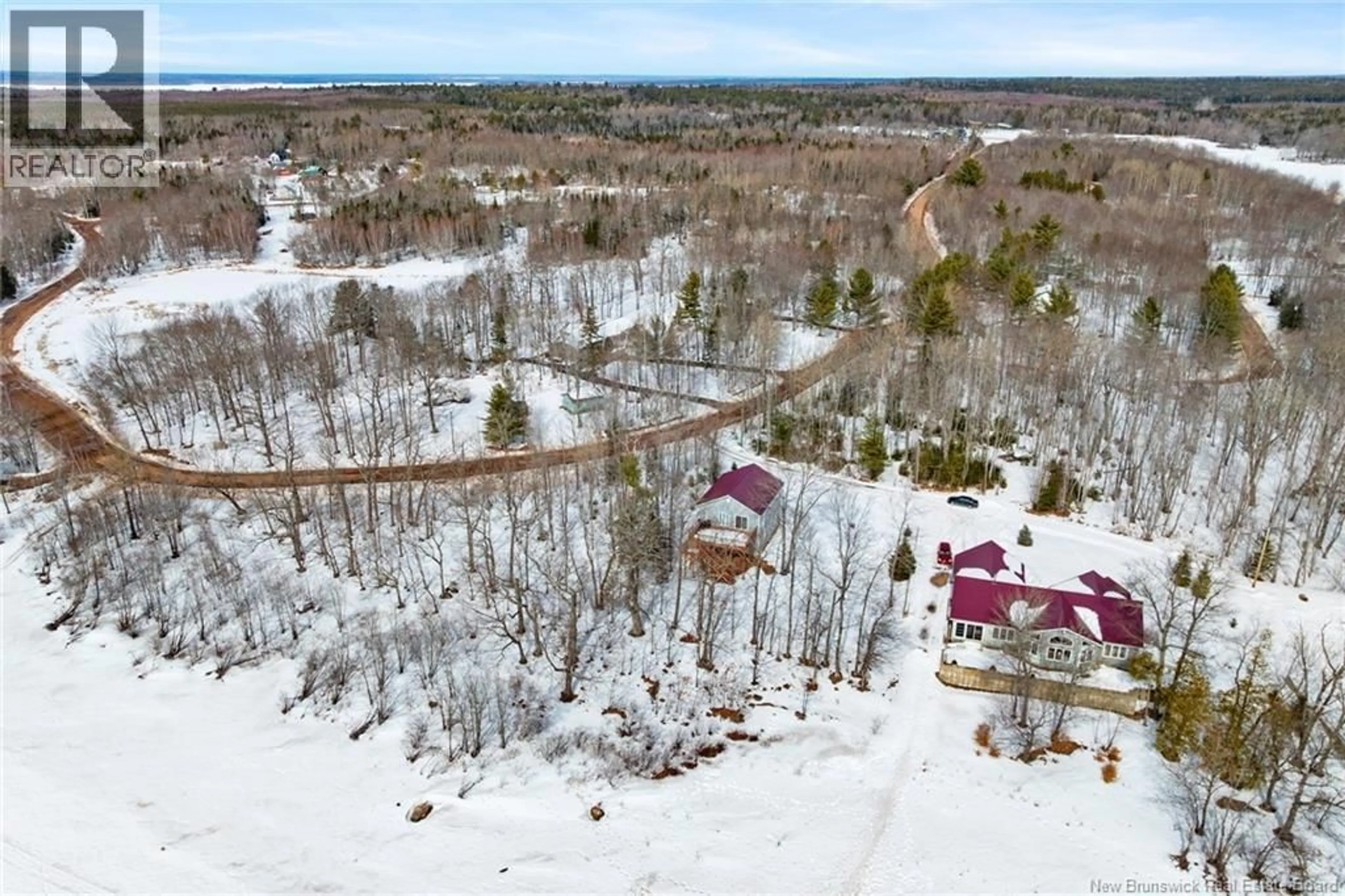 A pic from outside/outdoor area/front of a property/back of a property/a pic from drone, forest/trees view for 25-1 FOSHAY BEACH ROAD, Cumberland Bay New Brunswick E4A3L8