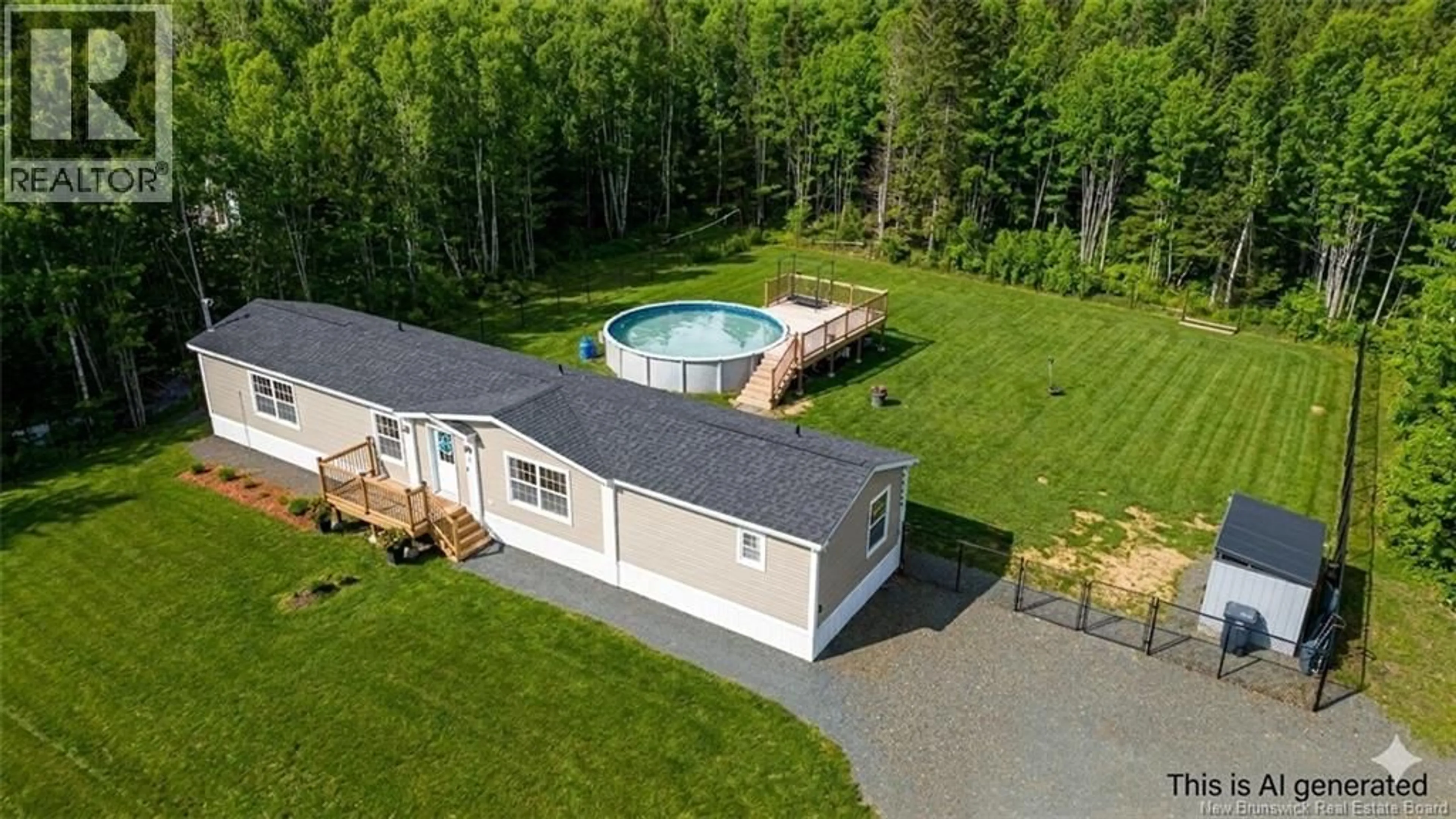 A pic from outside/outdoor area/front of a property/back of a property/a pic from drone, water/lake/river/ocean view for 61 BUD STREET, Rusagonis New Brunswick E3B4Z3