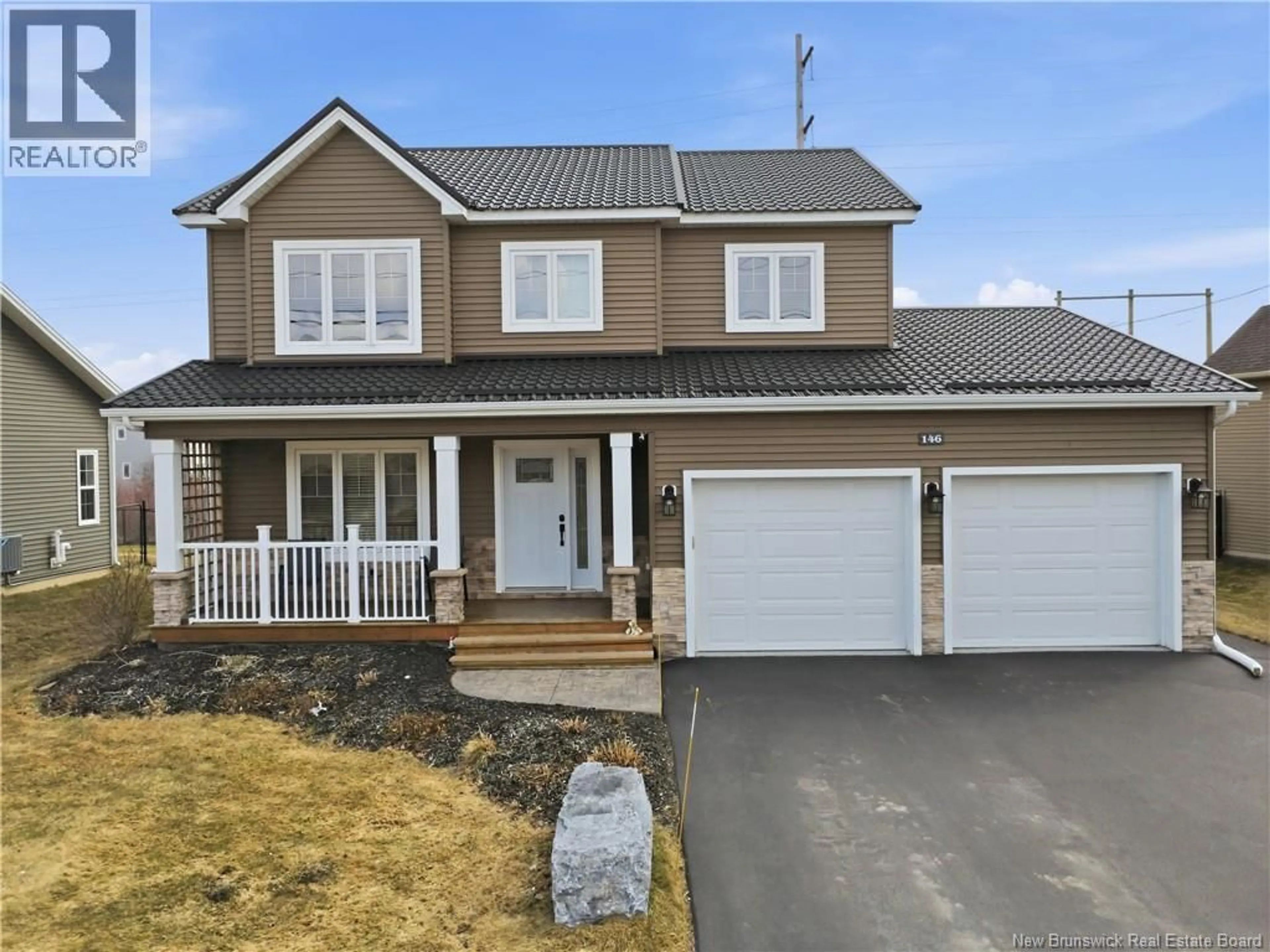 Home with vinyl exterior material, street for 146 HOLLAND DRIVE, Moncton New Brunswick E1G0W1
