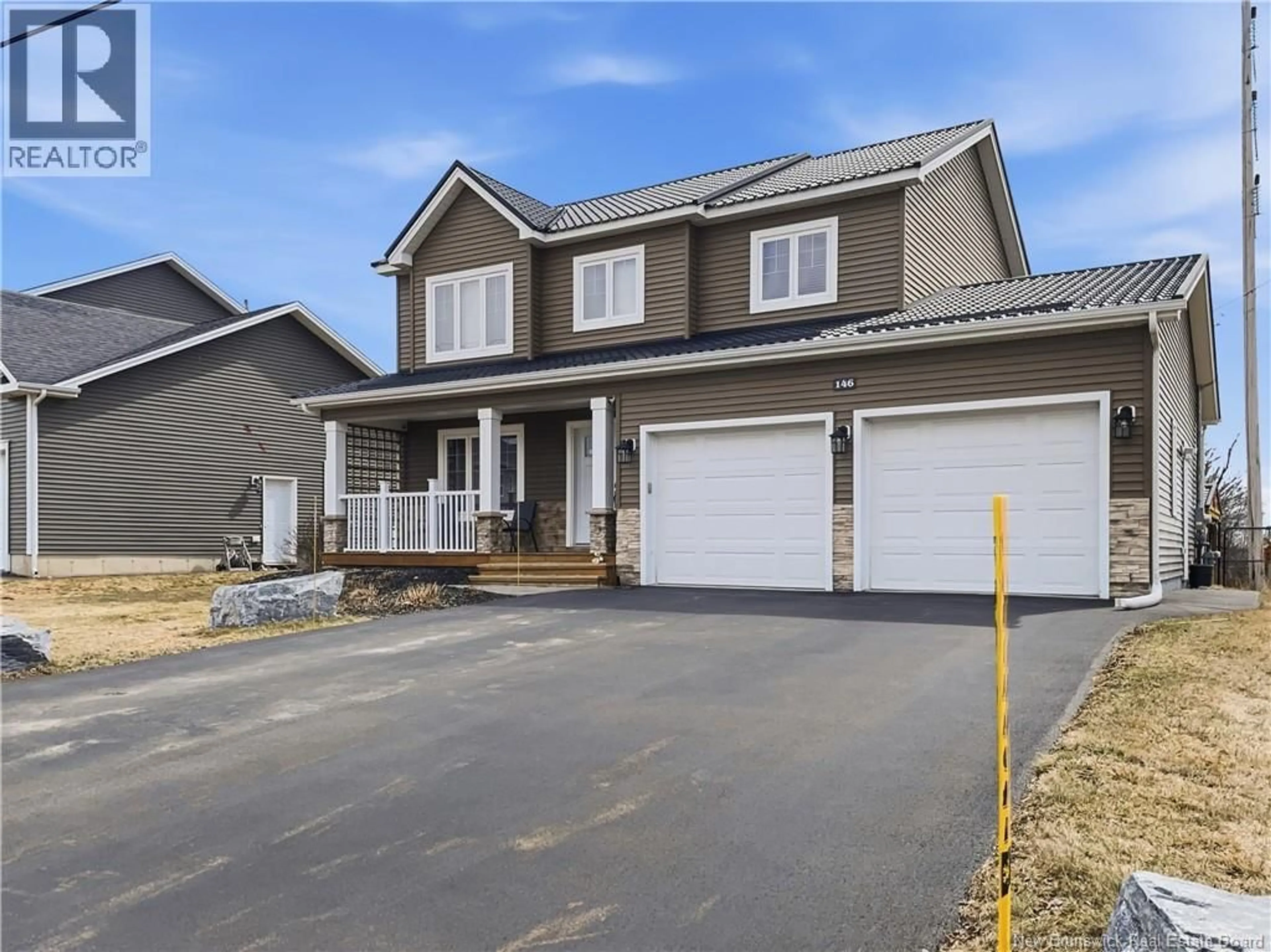 Home with vinyl exterior material, street for 146 HOLLAND DRIVE, Moncton New Brunswick E1G0W1