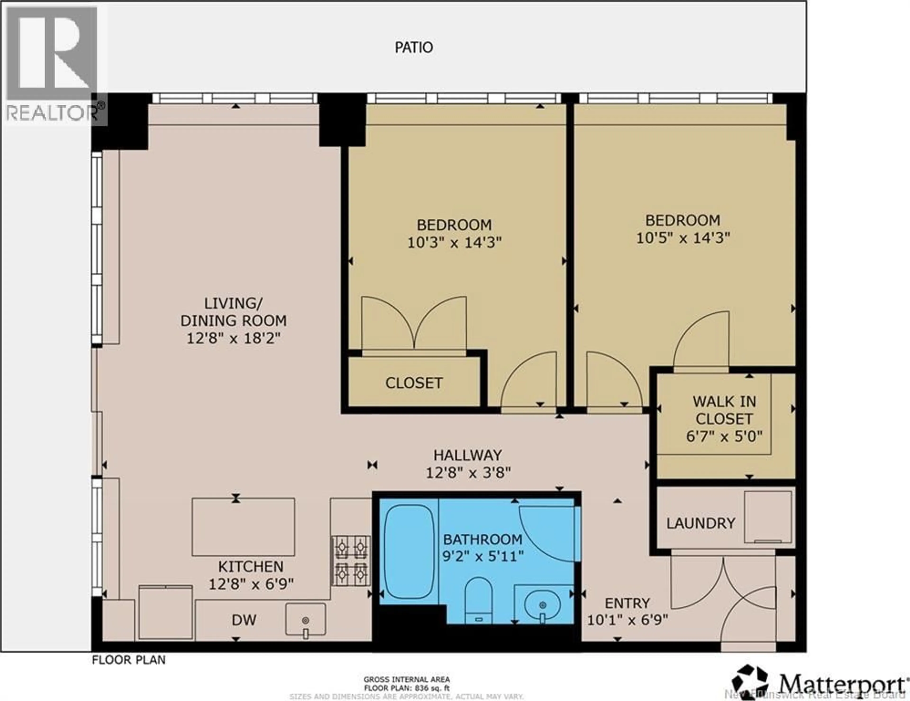 Floor plan for 609 - 243 PRINCE WILLIAM STREET, Saint John New Brunswick E2L0C6