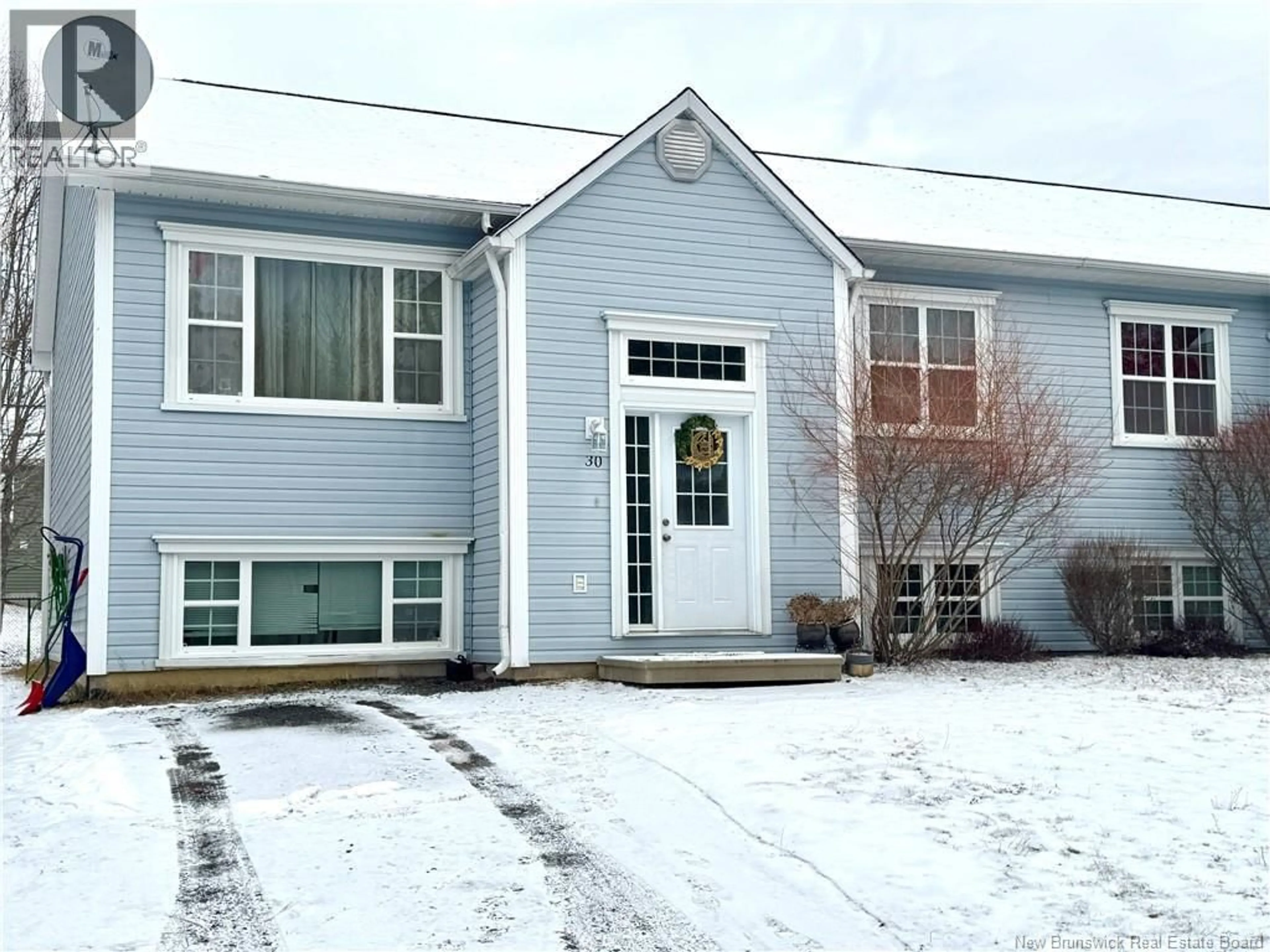 Home with vinyl exterior material, street for 30 BURNS STREET, Fredericton New Brunswick E3G4C8