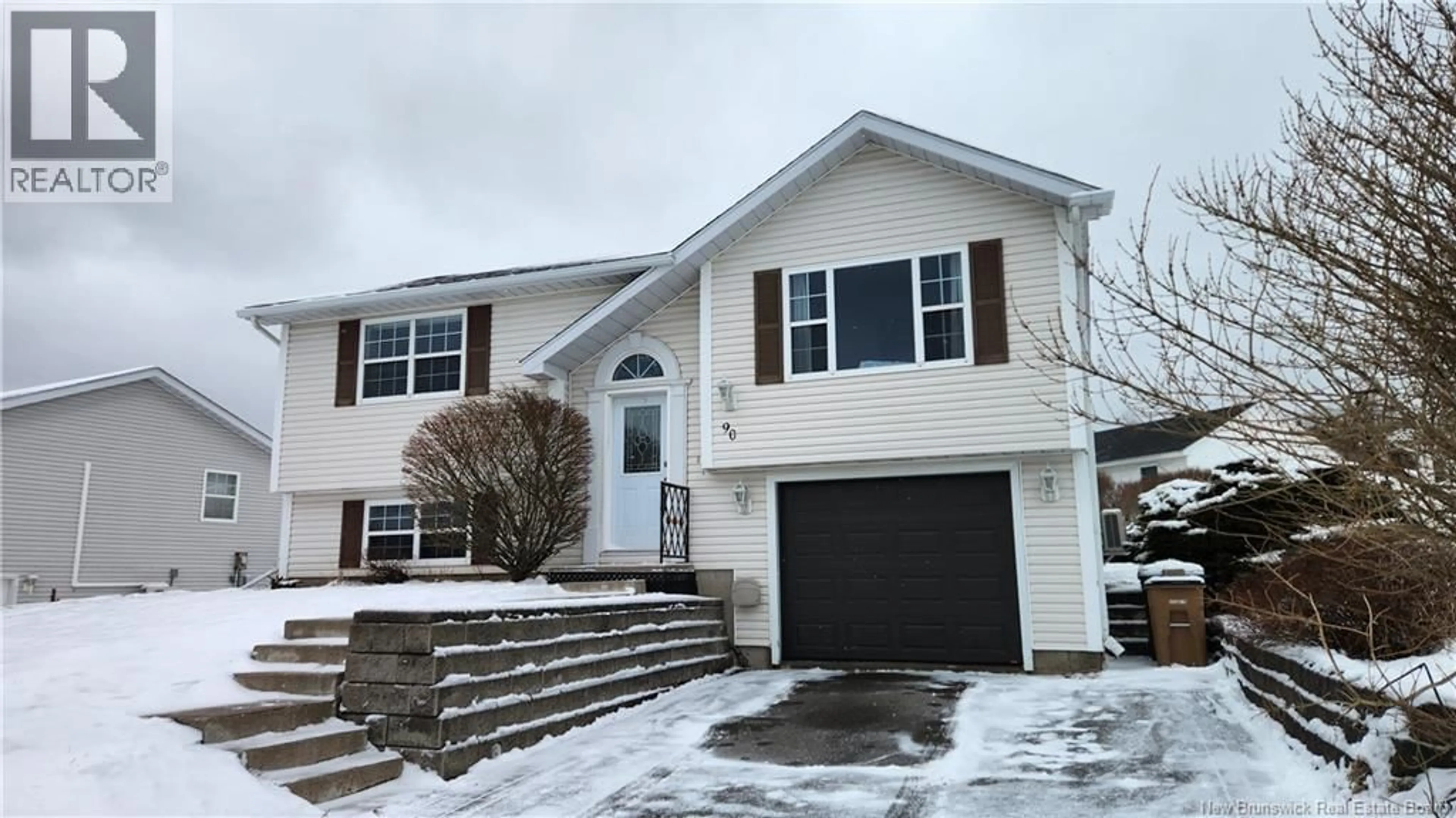 Home with vinyl exterior material, street for 90 HONEYSUCKLE DRIVE, Saint John New Brunswick E2M5T1