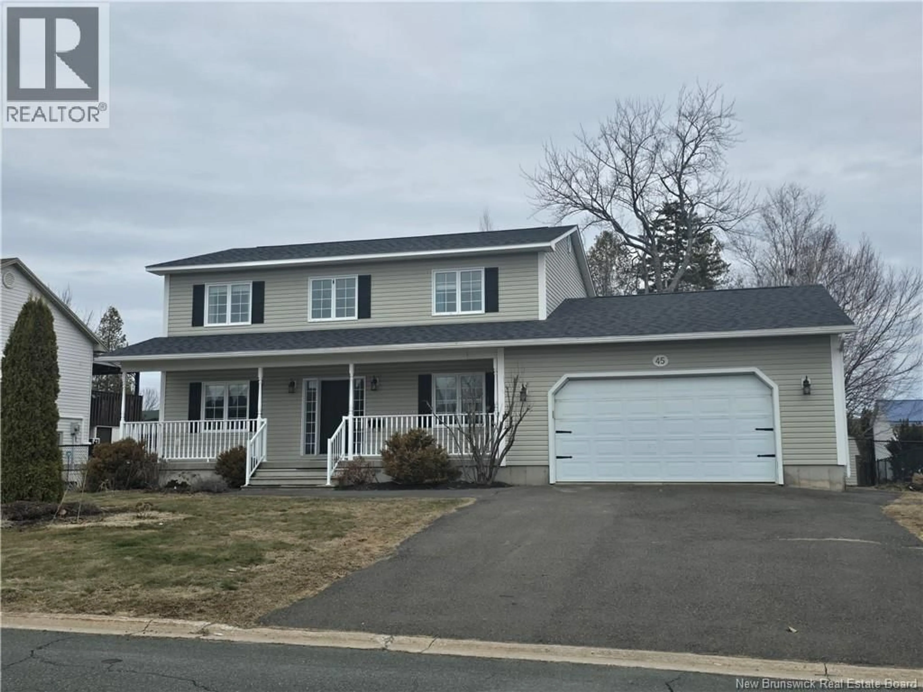 Home with vinyl exterior material, street for 45 RILPEY STREET, Oromocto New Brunswick E2V4P9