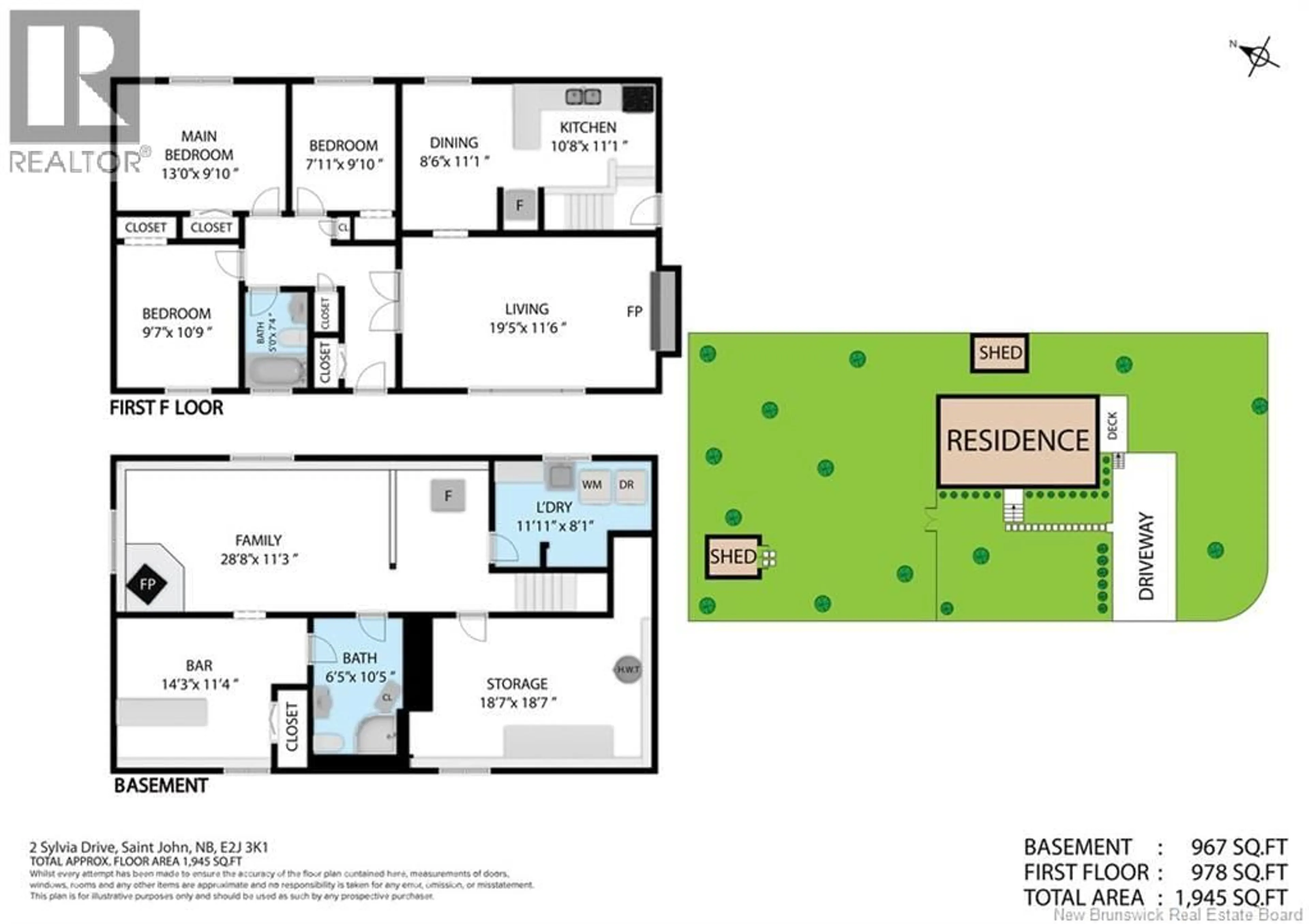 Floor plan for 2 SYLVIA DRIVE, Saint John New Brunswick E2J3K1