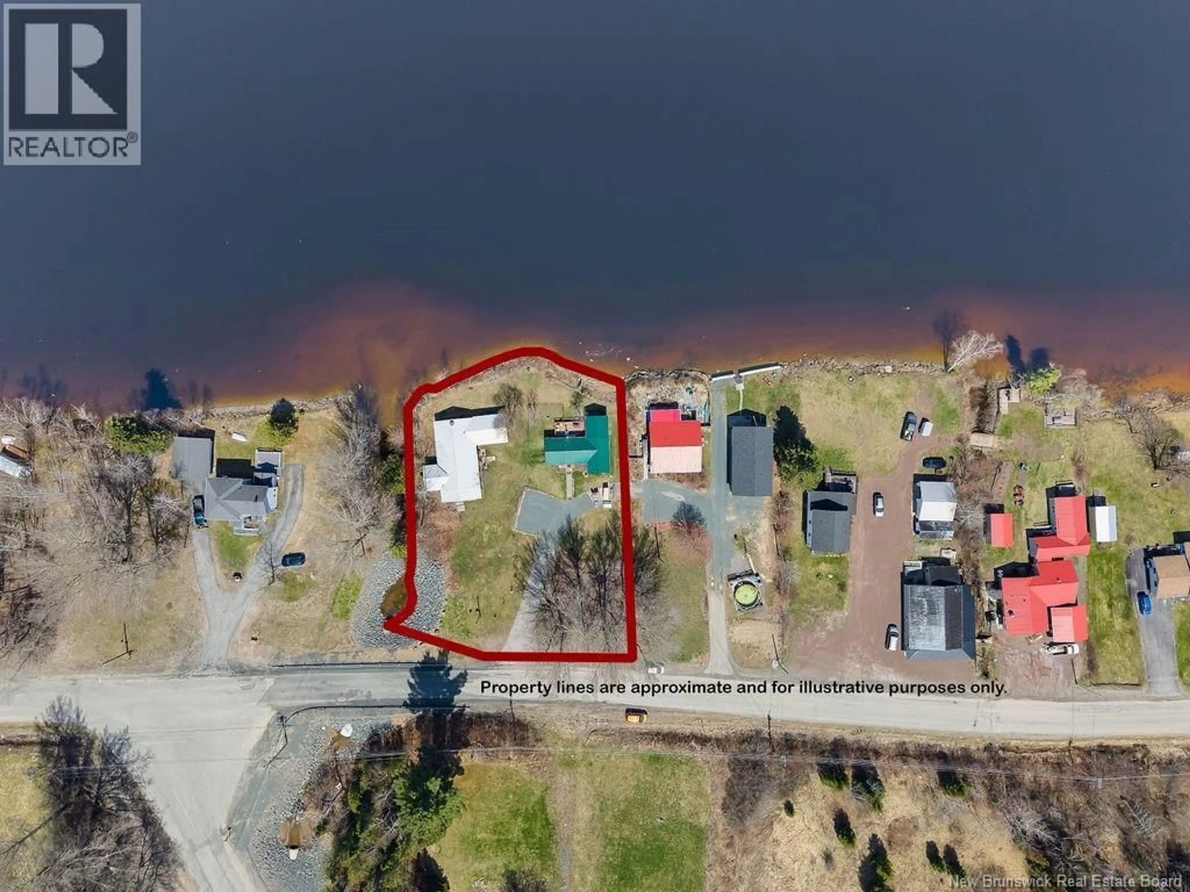 A pic from outside/outdoor area/front of a property/back of a property/a pic from drone, water/lake/river/ocean view for 1732 ROUTE 420, Red Bank New Brunswick E9E2A2