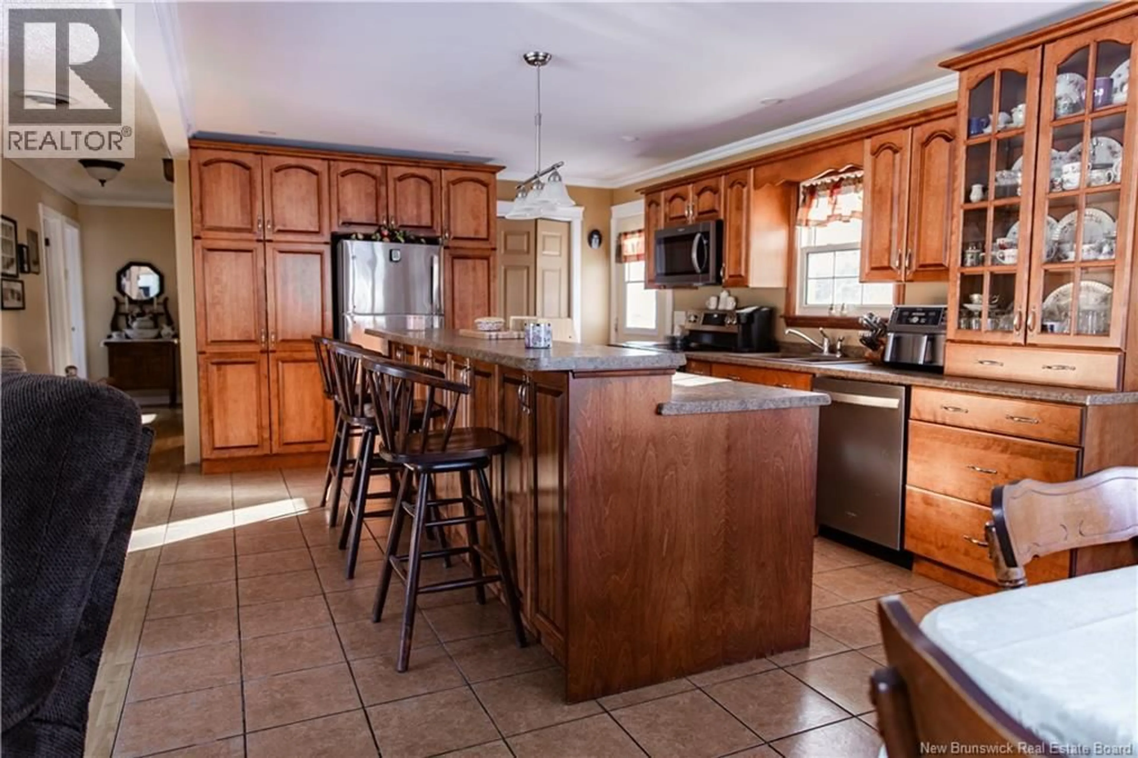 Open concept kitchen, ceramic/tile floor for 343 ESTEY ROAD, Waterville New Brunswick E7P1H8